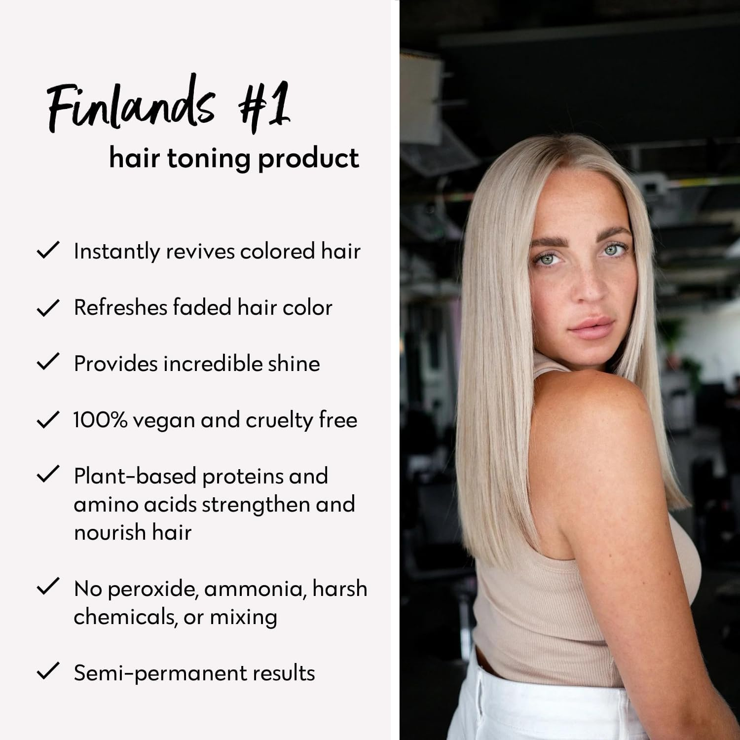 Four Reasons Color Mask &ndash; Cool Sand Blonde - (27 Colors) Color Depositing Conditioner, Toning Treatment, Tone & Enhance Color-Treated Hair - Semi Permanent Hair Dye, Vegan and Cruelty-Free, 6.76 Fl Oz image number 5