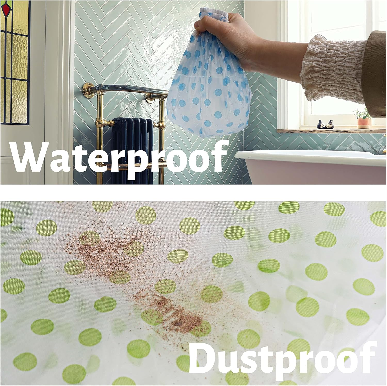 Shower Cap, 12 Pcs Plastic Shower Caps, Shower Caps for Women Reusable Waterproof, Elastic Band Flower Printed Hair Cap for Shower Spa Salon image number 2