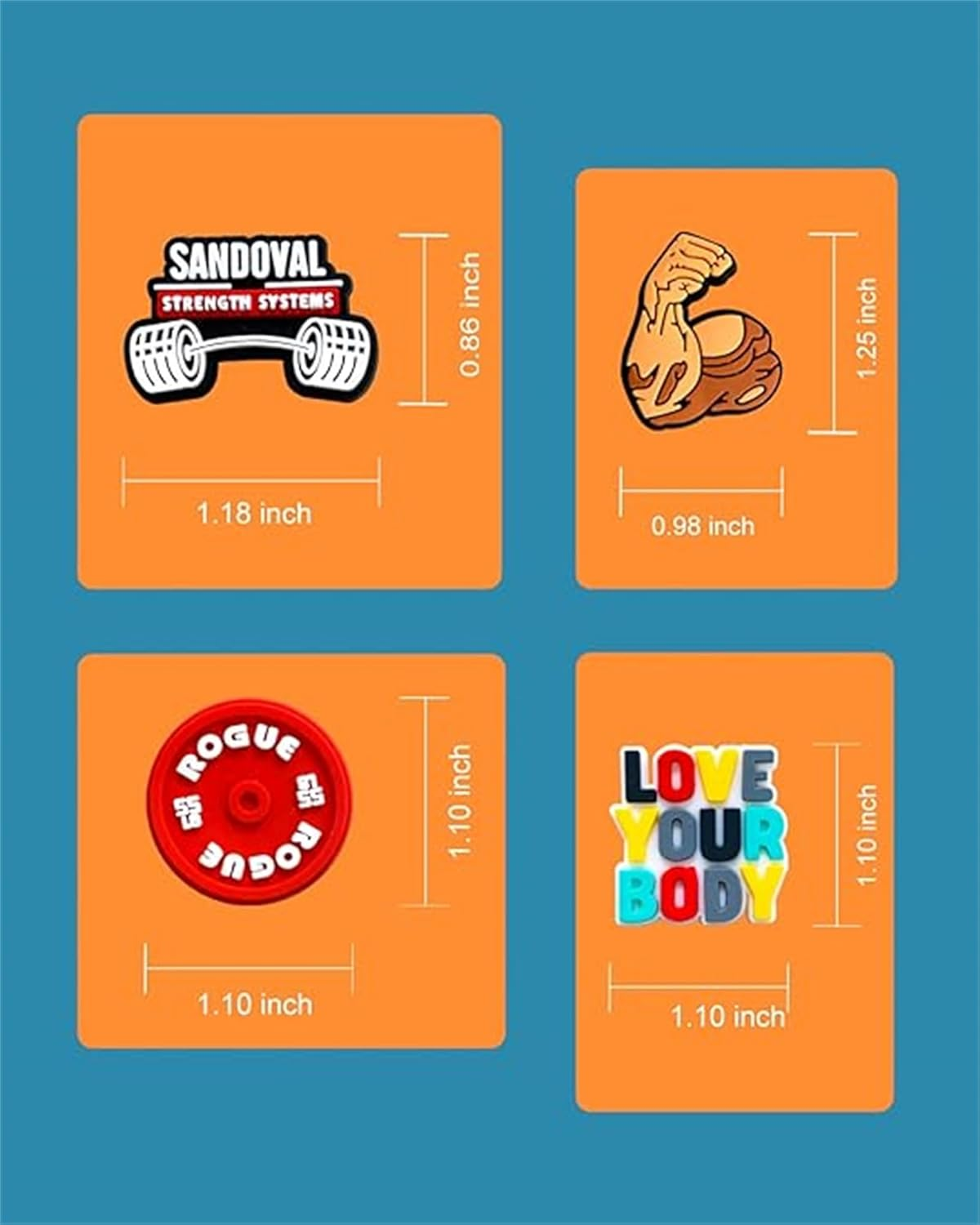 30PCS Gym Shoe Charms for Clog Decoration, Sport Fitness Croc Charms Pin Accessories for Adult Men Women Teens Boys Party Favor image number 2