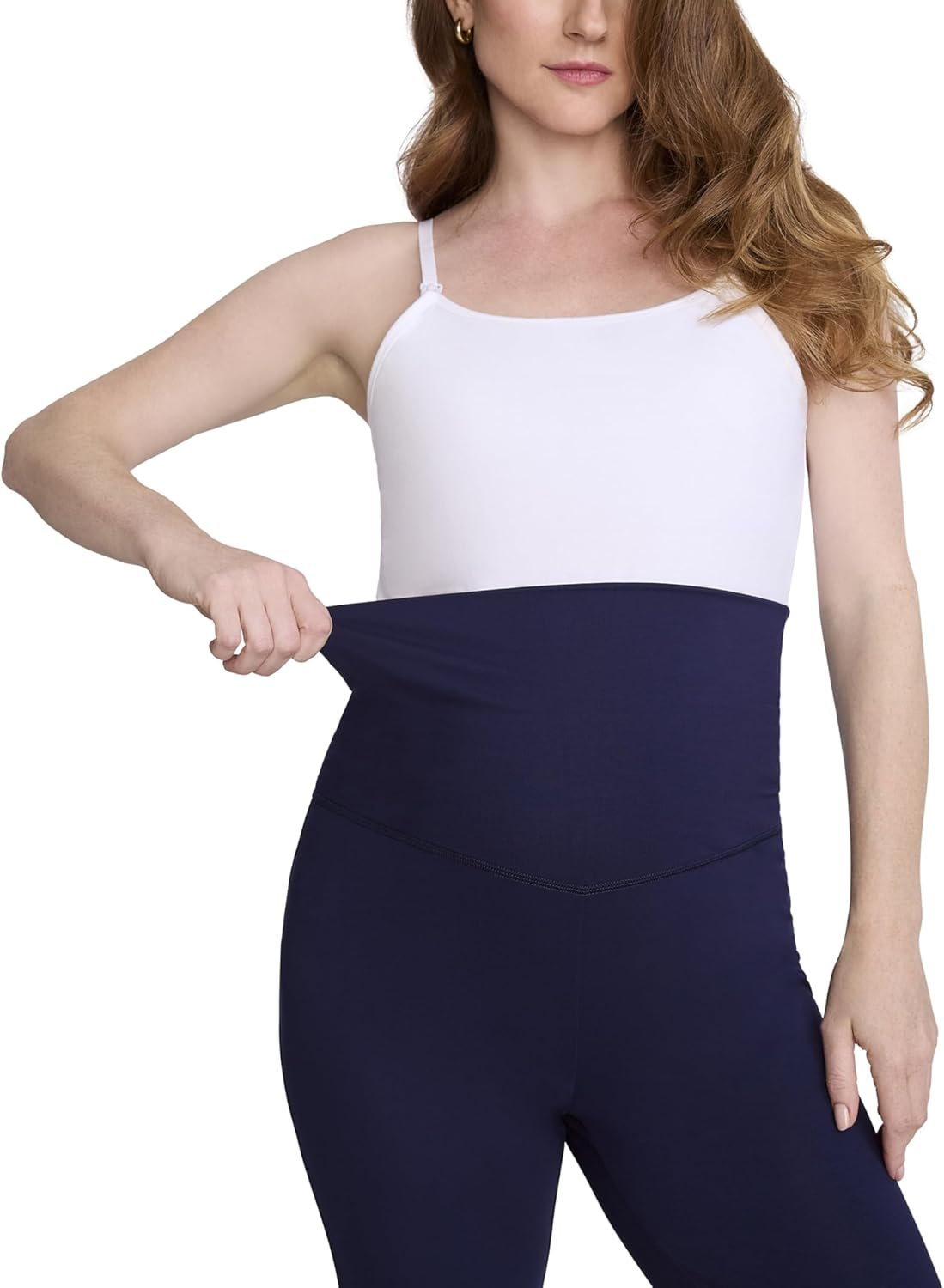 Motherhood Maternity Women'S Full Length Roll over Waist Flare Pregnancy Legging image number 6