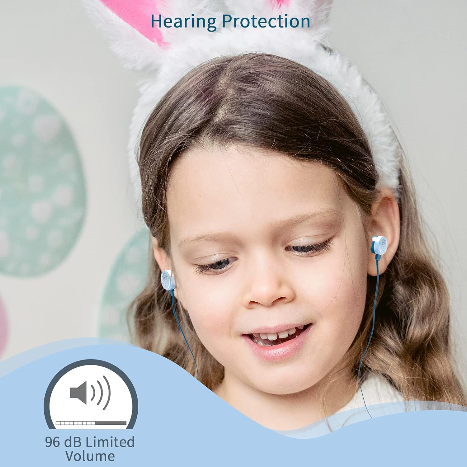 Anruk Cute Donut Earbuds for Kids, Kid Size Wired Earbud & In-Ear Headphones with Microphone and Lovely Earphones Storage Case Gifts for School Girls and Boys (Cyan) image number 4