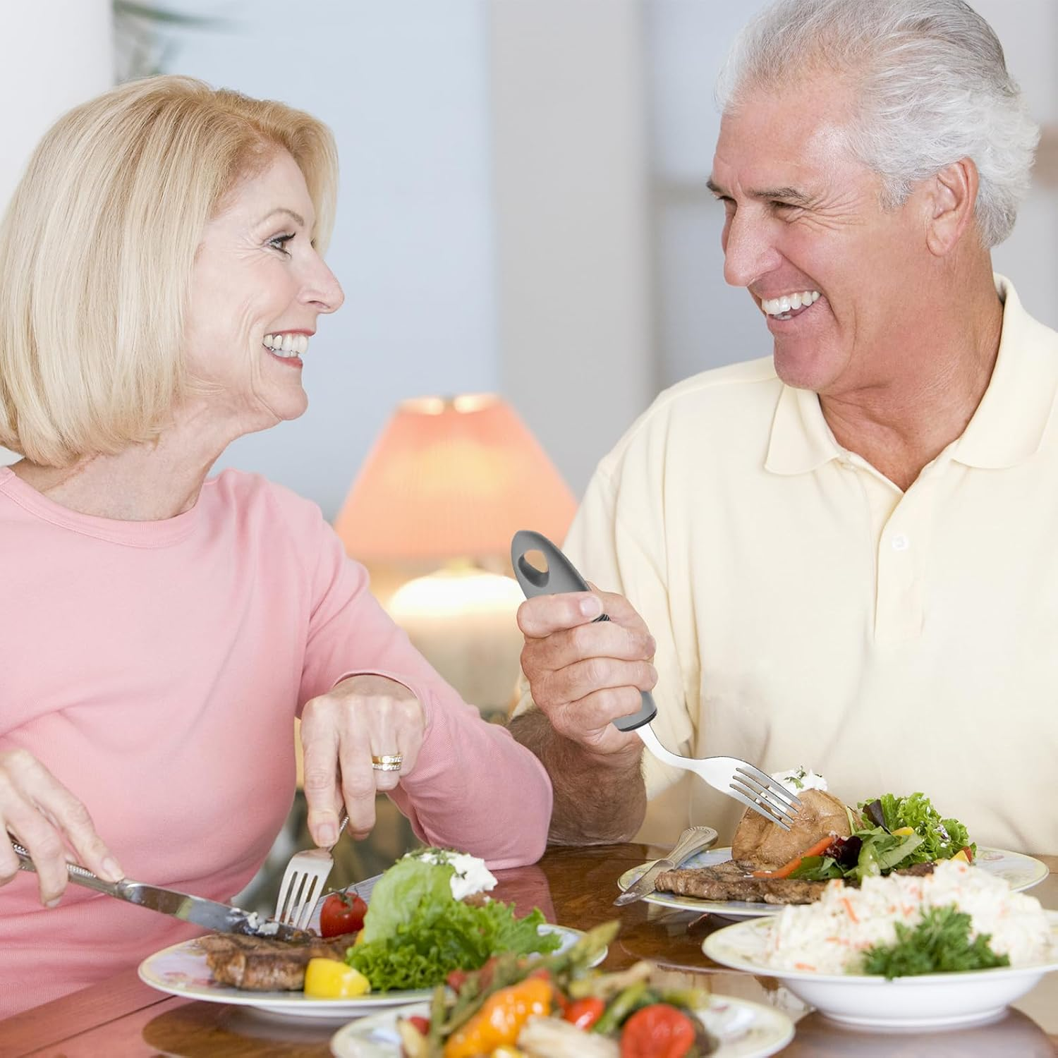 Adaptive Utensils Set, Parkinsons Utensils, Weighted Silverware for Hand Tremors, Elderly, Arthritis, Parkinsons, Adaptive Equipment&ndash;Easy Grip Aids Handle, Handicap Accessories for Daily Living (Right-Handed) image number 3