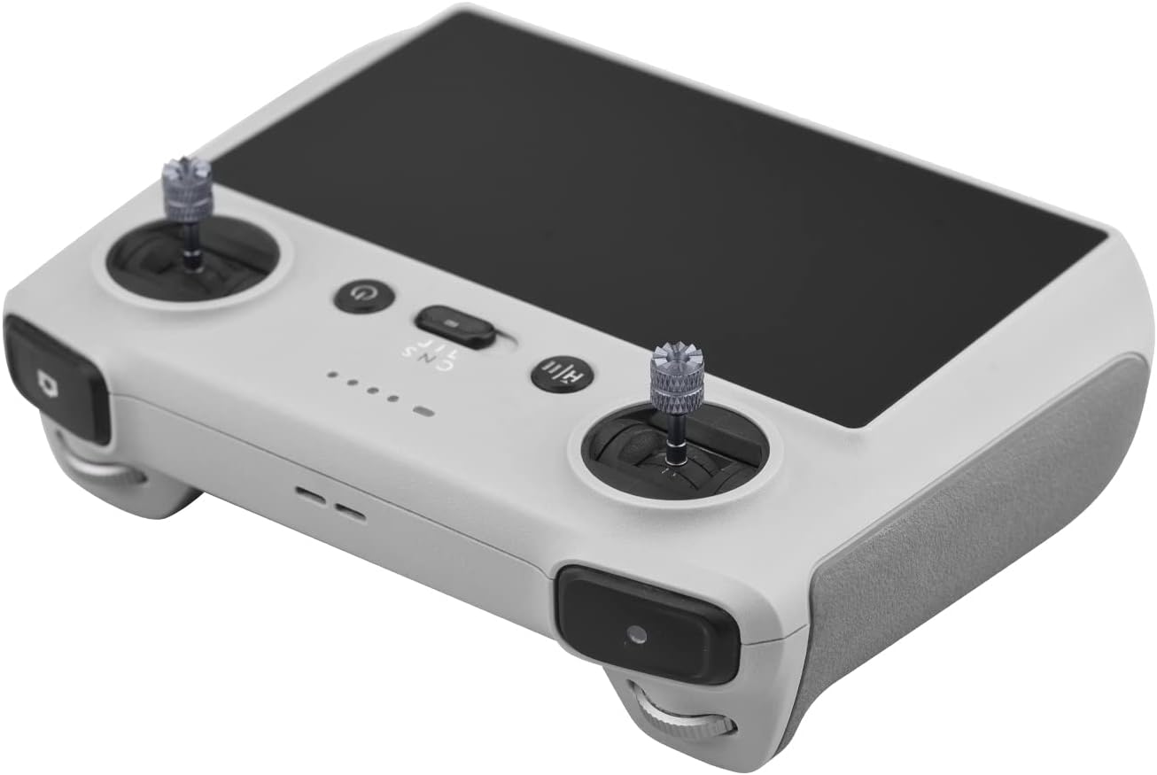 2PCS Replacement Joystick for DJI RC/RC 2 Remote Controller Aluminium Thumb Sticks Compatible with DJI Mini 3 Pro/Mini 4 Pro/Air 3 Drone Accessory(Silver Grey) image number 4