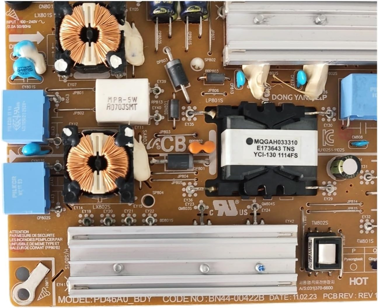 Genuine BN44-00422B = BN44-00422A PD46A0_BDY TV Power Board for UE40D5000 UE40D5520 UE46D5000 UE40D5000PWXU UN46D6300 TV