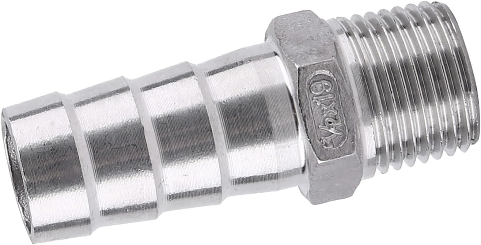 Viagasafamido Stainless Steel 304 Male Thread Pipe Fitting Hose Tail Connector BSP 1/8 Inch - Custom Fit, Easy Installation, Wide Application for Barb Hose Connector Quick Connection, Ideal image number 4