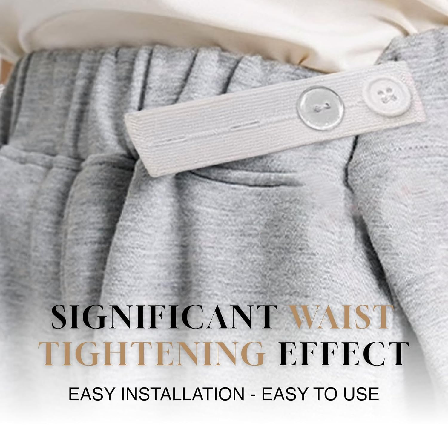 12 Pcs Adjustable Elastic Waist Extenders Set for Men and Women Comfortable Pants Button Extenders with 7 Color Options Perfect for Changing Waistlines, Pregnancy, and Daily Use image number 4