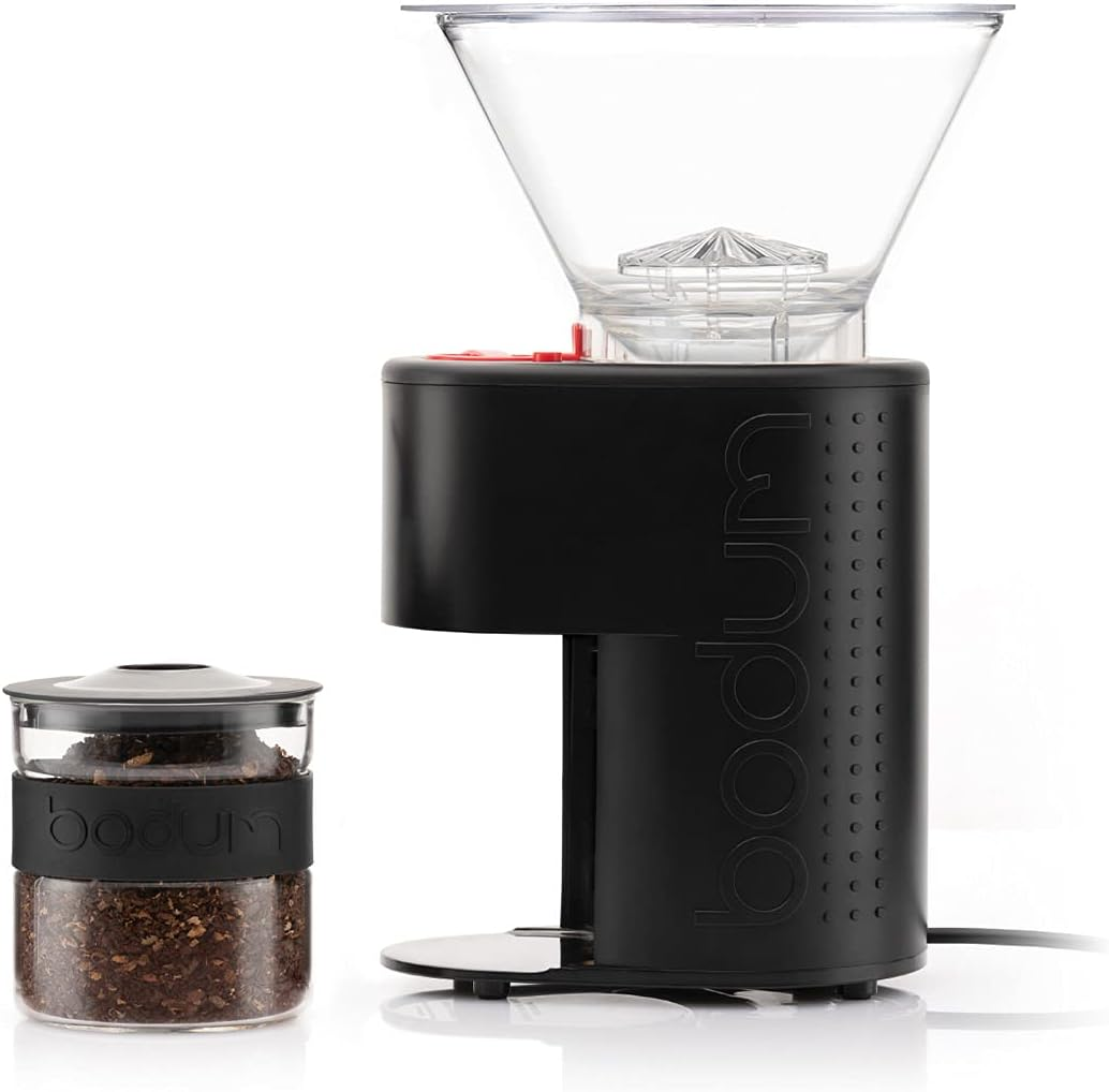 Bodum 10903-01EURO-3 Bistro Coffee Grinder, Stainless Steel, Black
