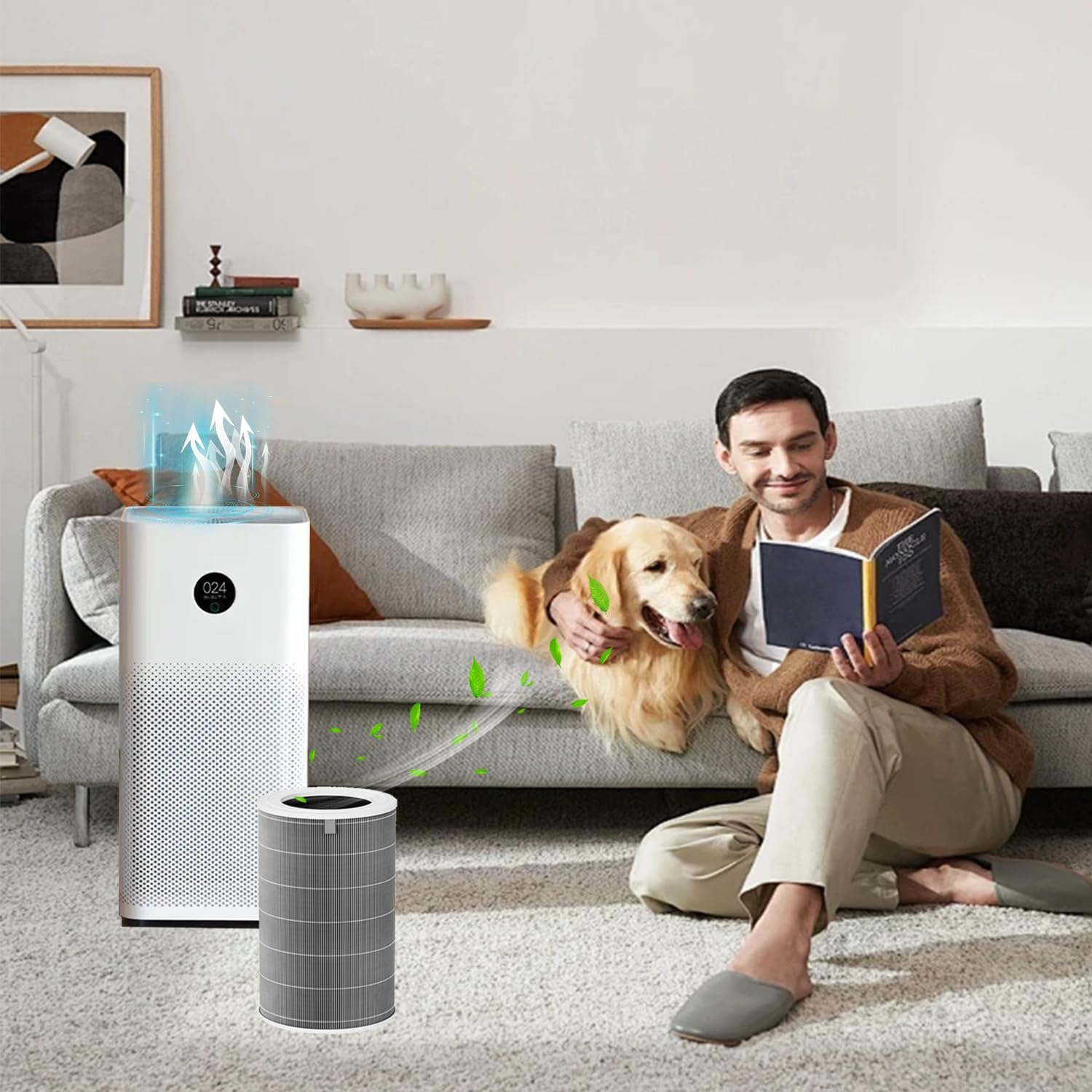 HEPA Activated Carbon Replacement Filter for Xiaomi Mi Air Purifier 2/2H/2C/2S/2 Pro, 3/3H/3C/3 Pro, Grey image number 6