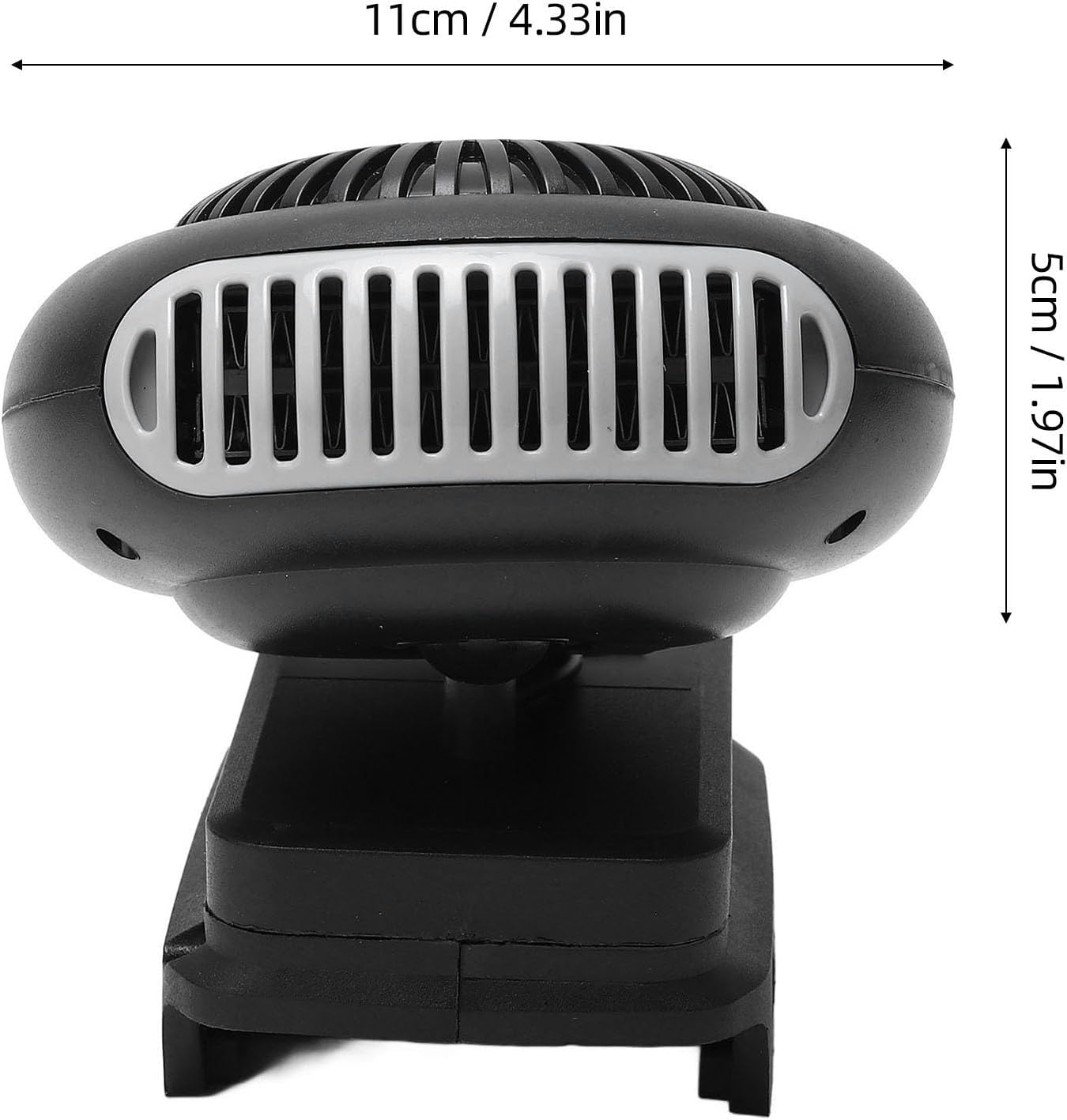 Small Space Heater, 2 Gears Portable Battery Powered Electric Heater for Office Room Desk Indoor, 170W Operating Quietly(Black) image number 1