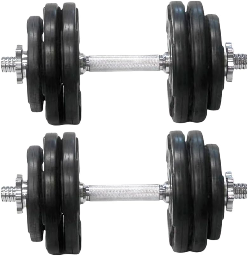 Adjustable Dumbbells Pair, 20KG-60KG Combined Weight, Premium Rubber Weights Set for Full Body Workout, Anti-Roll & Non-Slip Grip Home Fitness Equipment, Quiet & Floor-Safe Gym Weights