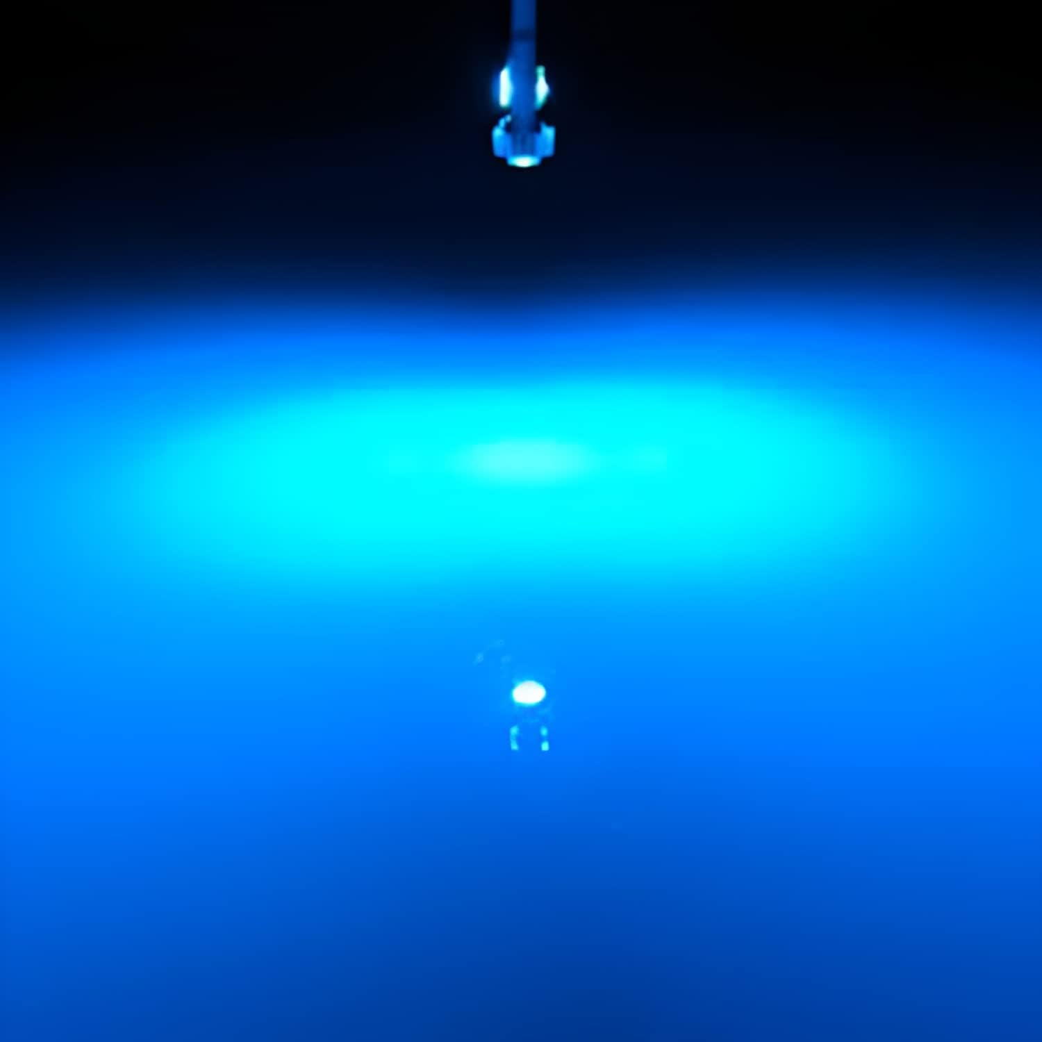 AUXLIGHT Ice Blue T5 37 74 2721 PC74 PC37 LED Bulb, 3030 Chips Super Bright 12 Volt Replacements, Interior Dome Map Dashboard Indicator Instrument Panel Gauge Cluster Lamp Lights (Pack of 10) image number 2