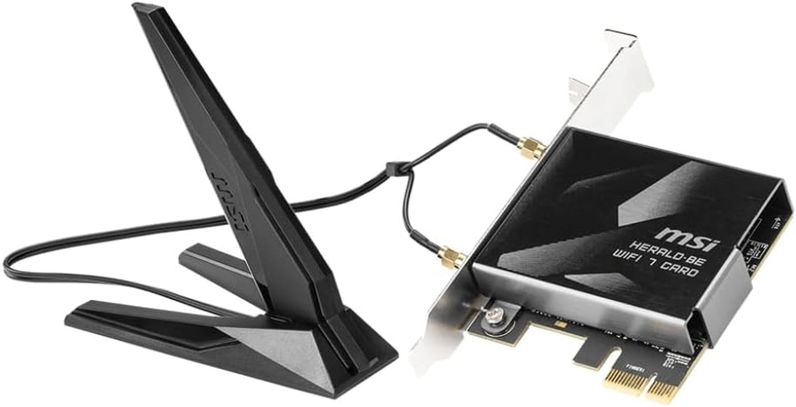 MSI Herald-Be WI-FI 7 MAX (Wi-Fi 7, 802.11BE, Bluetooth 5.4, Pcie, Multi-Link Operation Technology, External Antenna) image number 2