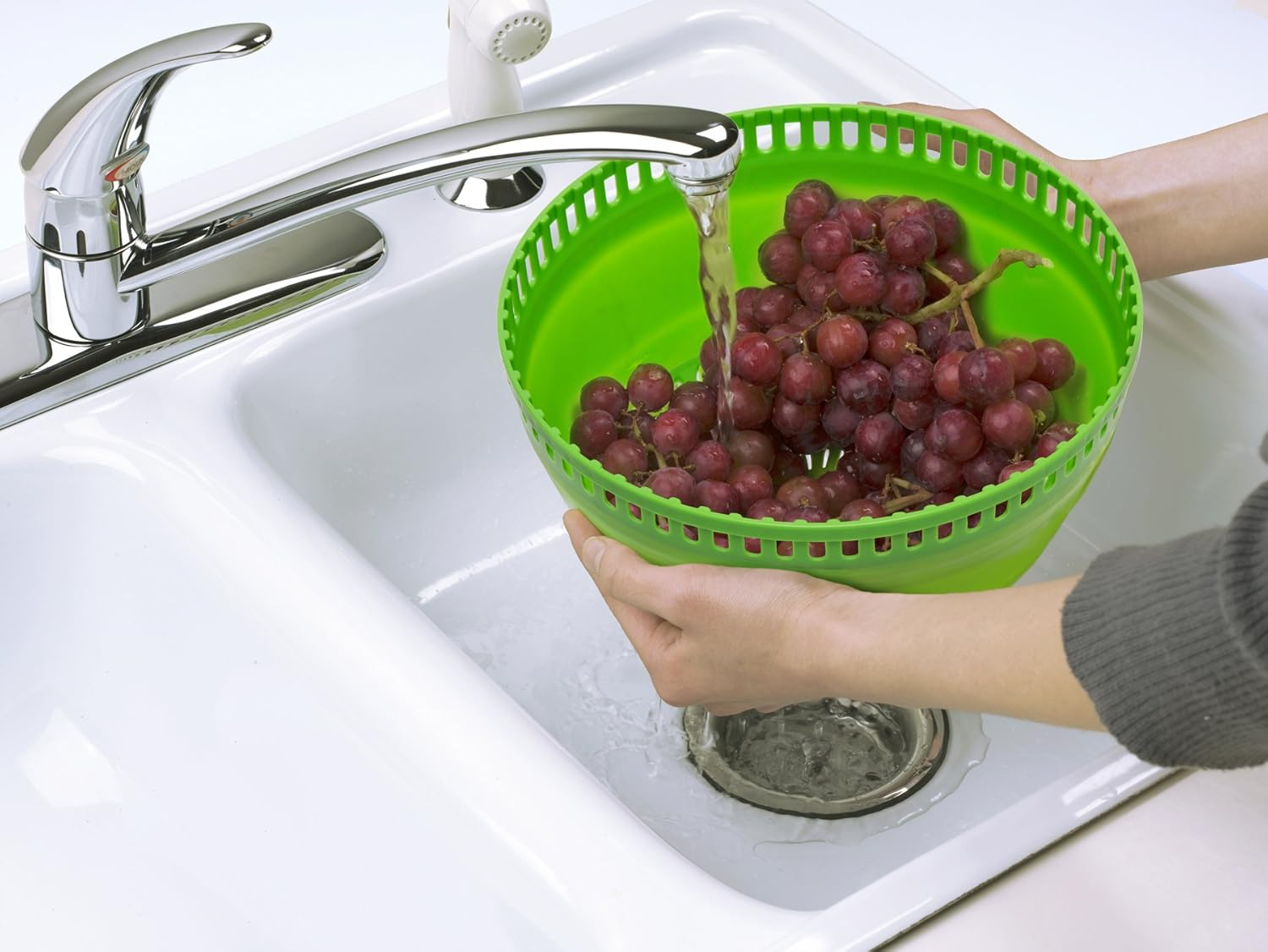 Prepworks by Progressive Collapsible Salad Spinner - 4 Quart Green image number 1