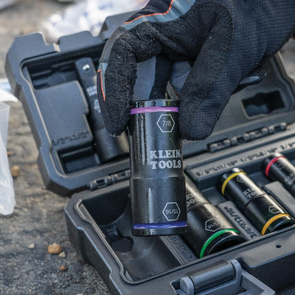 Klein Tools Flip Impact Socket, 7/16 and 3/8-Inch Size image number 3