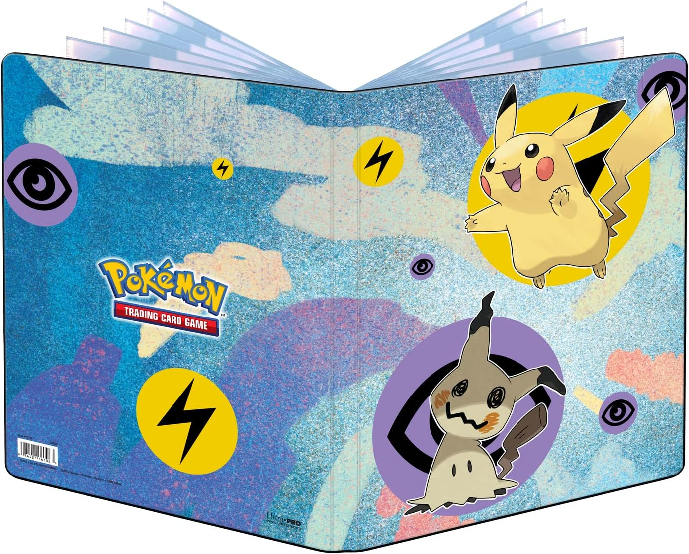 Ultra PRO Pok&eacute;mon Pikachu & Mimikyu 9-Pocket Portfolio for Collectible Trading Cards, Holds up to 90 Cards, Black, Medium Size
