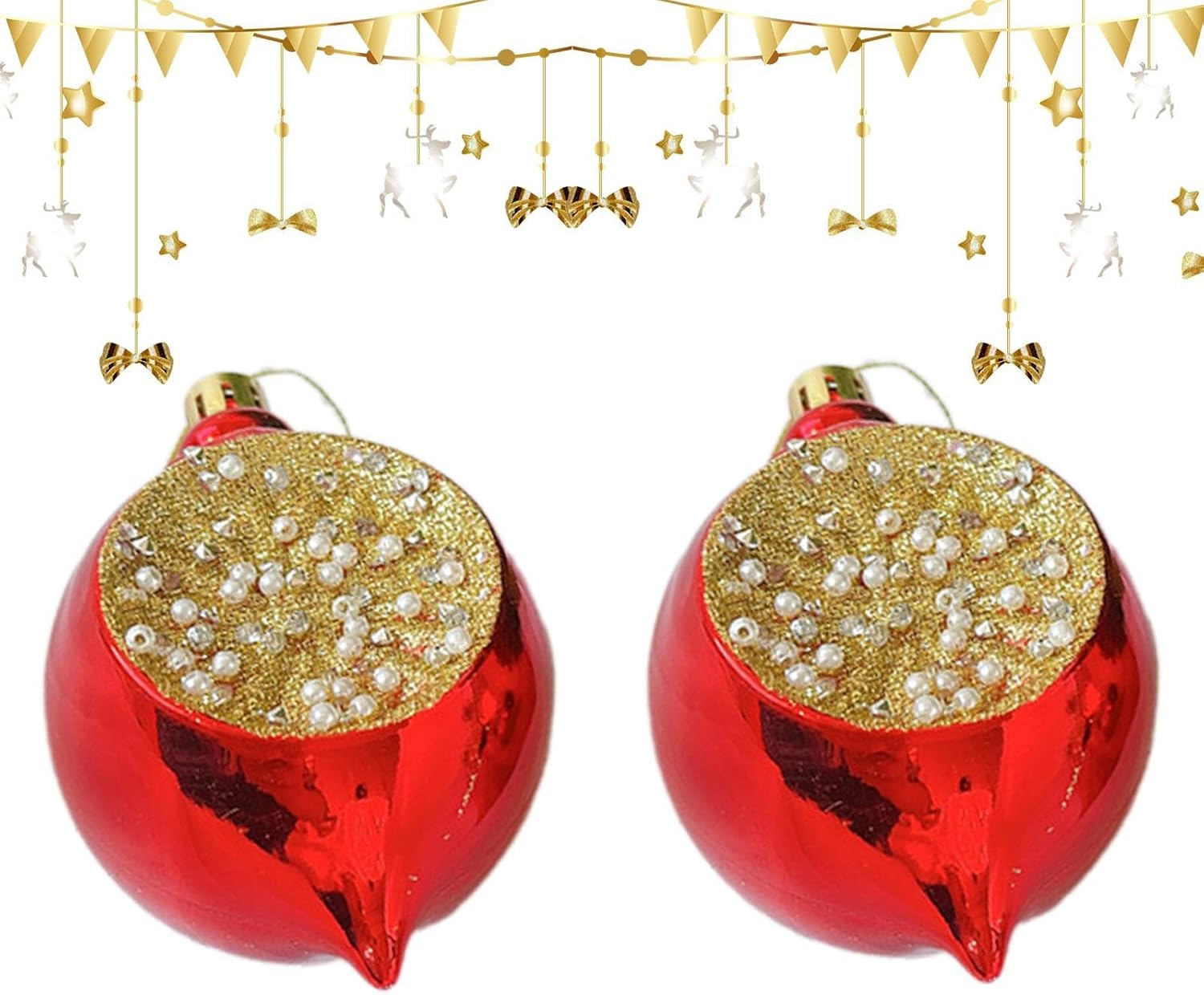 Special-Shaped Ball | Shatterproof Hangings Balls Tree Baubles,Colorful Ball Decoration Pendant Gadgets Tree Balls for Lawn Puchen - Purple 2 Pieces Per Pack image number 4