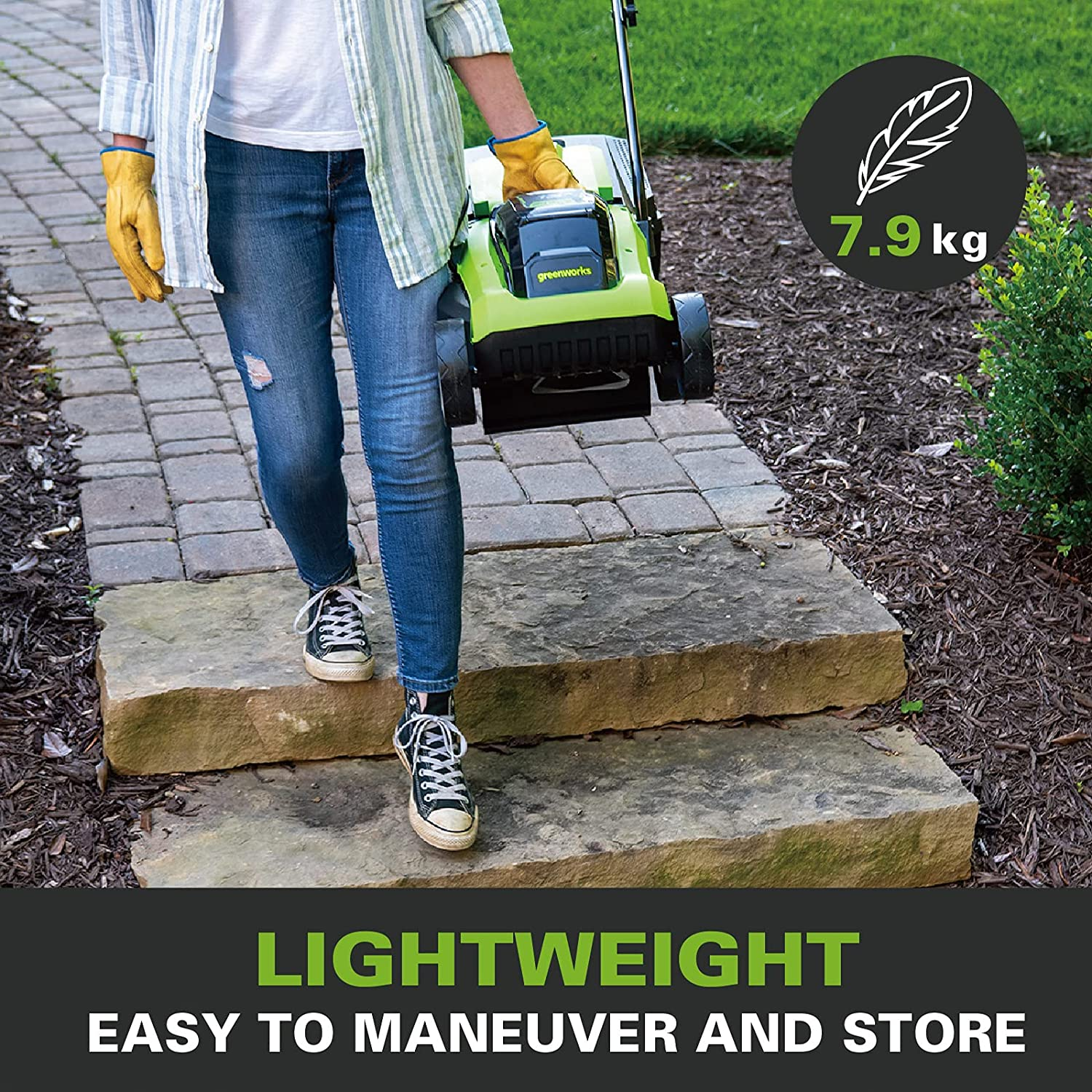 Greenworks 24V Cordless 33Cm Lawn Mower Skin image number 2