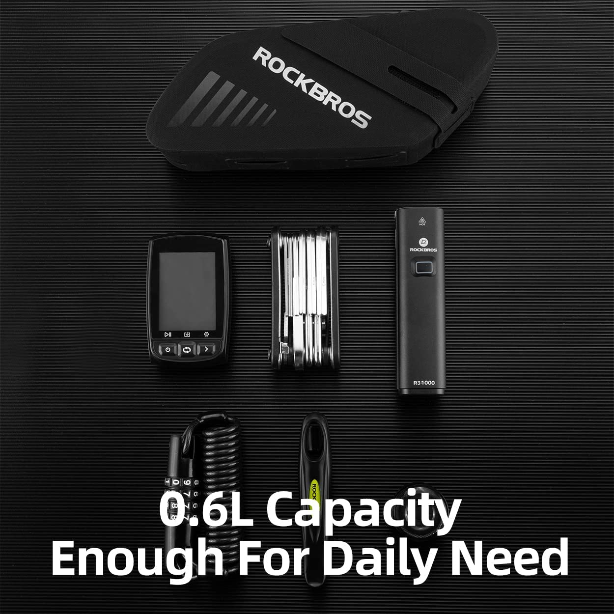 ROCKBROS Bike Saddle Bag Waterproof Bike Seat Bag for Mountain Road Tail Seat Pack Bicycle Top Tube Storage Bag image number 6