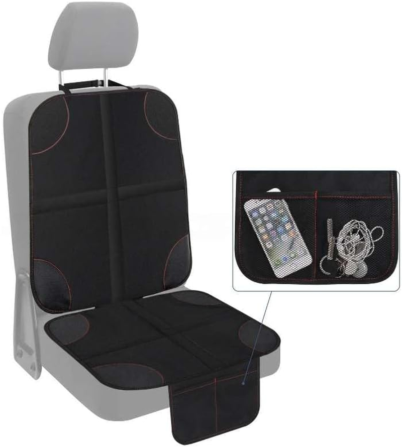 Car Seat Organizers for Kids and Pet, 2 Pack X-Large Kick Mats with Large Storage Pockets, Non-Slip Backseat Cover to Protect from Shoes, Dirt, Mud, Scratches. image number 3