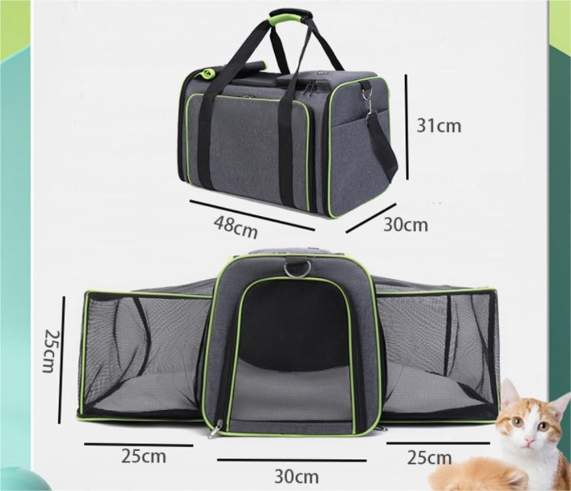 Cat Bag Dog Carrier Pet Carrier Pet Bag Travel Carry on Pet Tote Bags Outdoor Backpack Cat Sling Bag Cat Carrier Bag Breathable Pet Carrier Cat Carrier Pet Bag Carrier(Color:A) - C image number 3