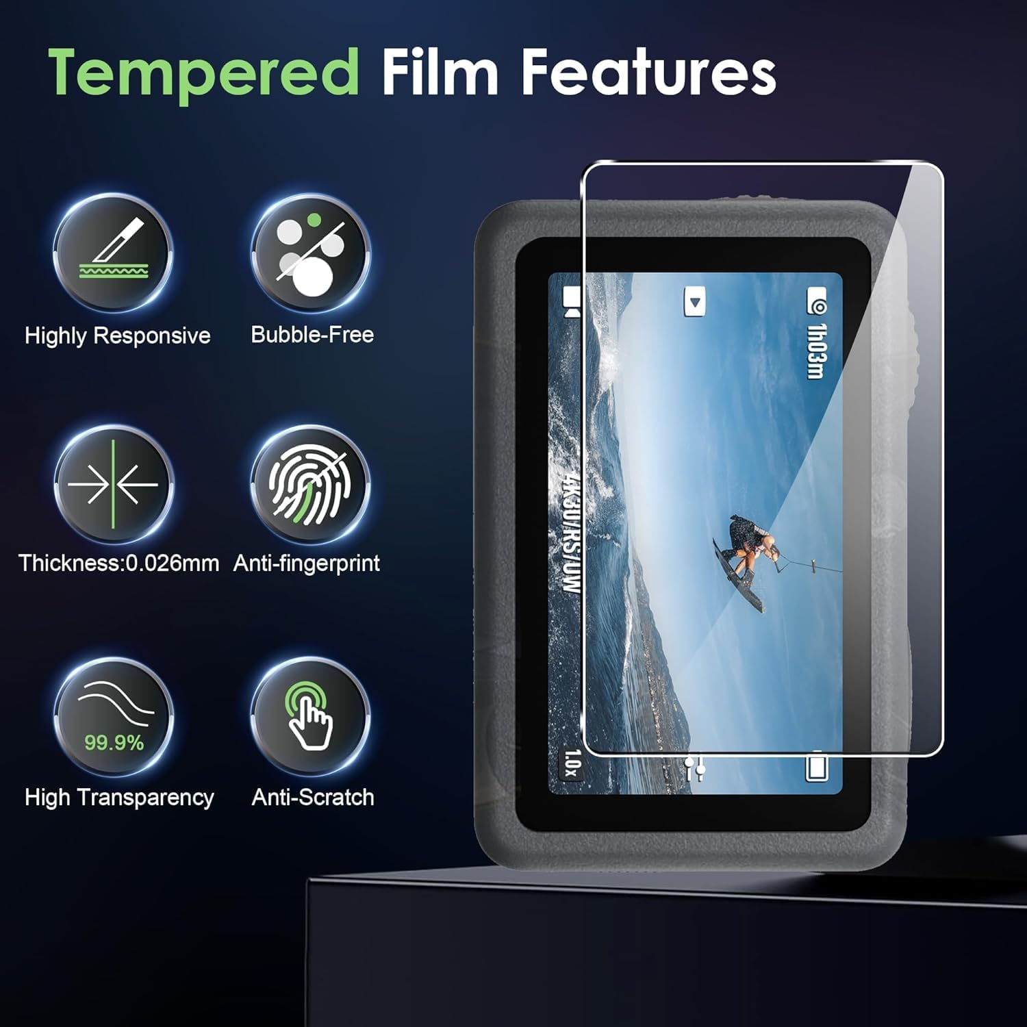 Mini Bag Compatible with DJI Osmo Action 6 - Accessories Kit, Silicone Protective Case, Tempered Glass Screen Film, Mini Tripod image number 3