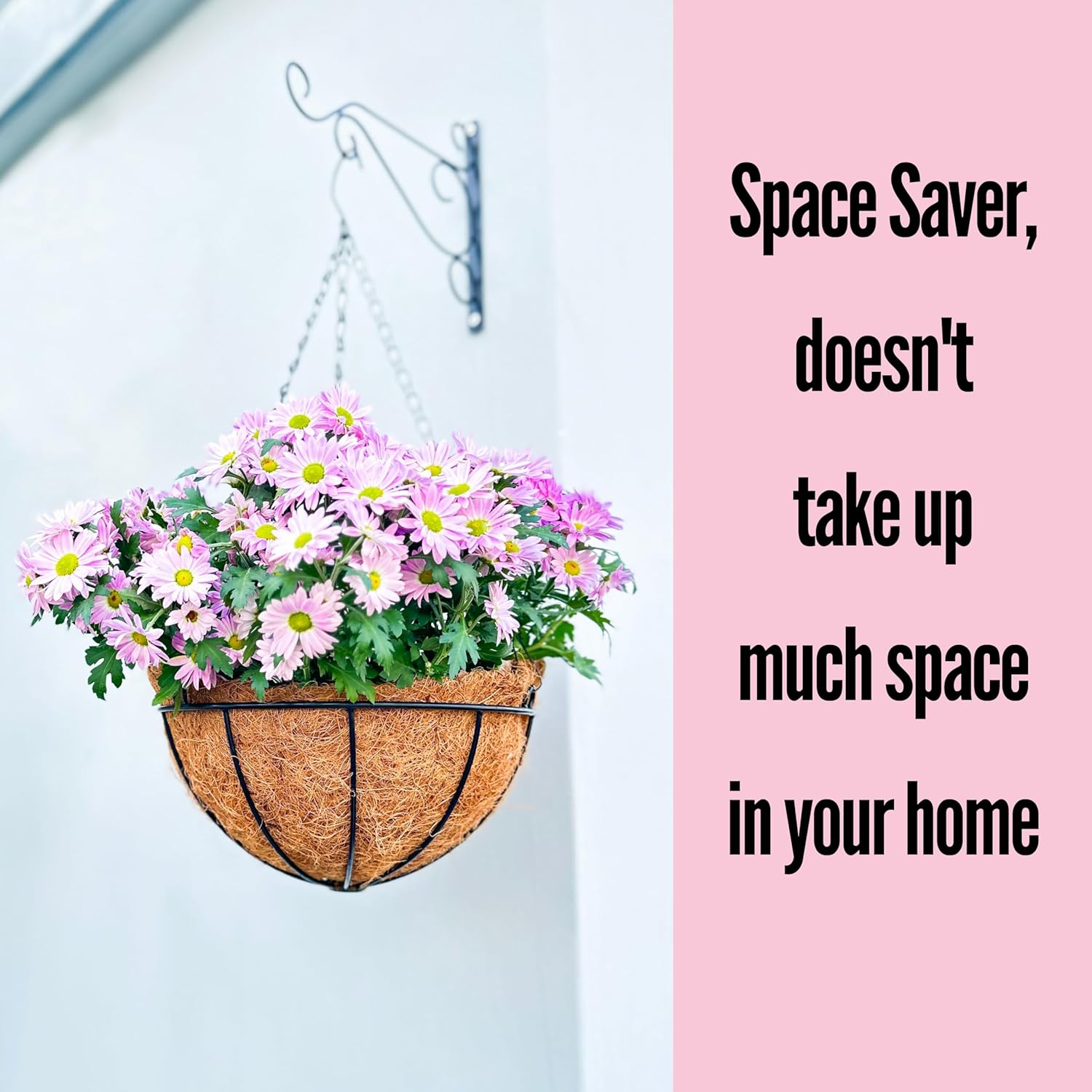 Hanging Basket for Plant - 3 Pack, 10 Inch, Hanging Metal Wire Planters with Coco Liner, Flower Pots Hanger round Plant Holder Porch Home Decor Garden Outdoor Macetas Colgantes Para Plantas image number 1