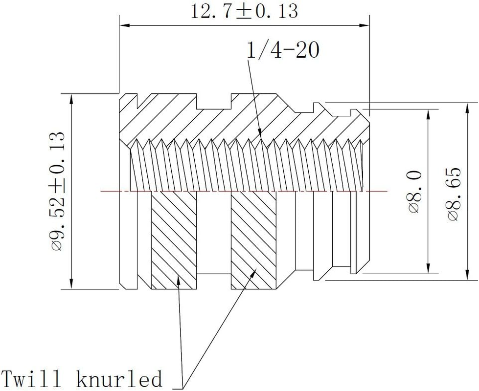 [Initeq] #1/4-20 1/4" Threaded Heat Set Inserts for 3D Printing (50, Long)