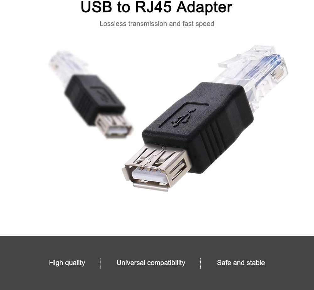 USB Network Adapter, USB2.0 Female to Ethernet RJ45 Male Plug Adapter Connector, Lightweight and Portable, for ADSL Modem or Router with USB Interface, USB to RJ45 Adapter image number 4