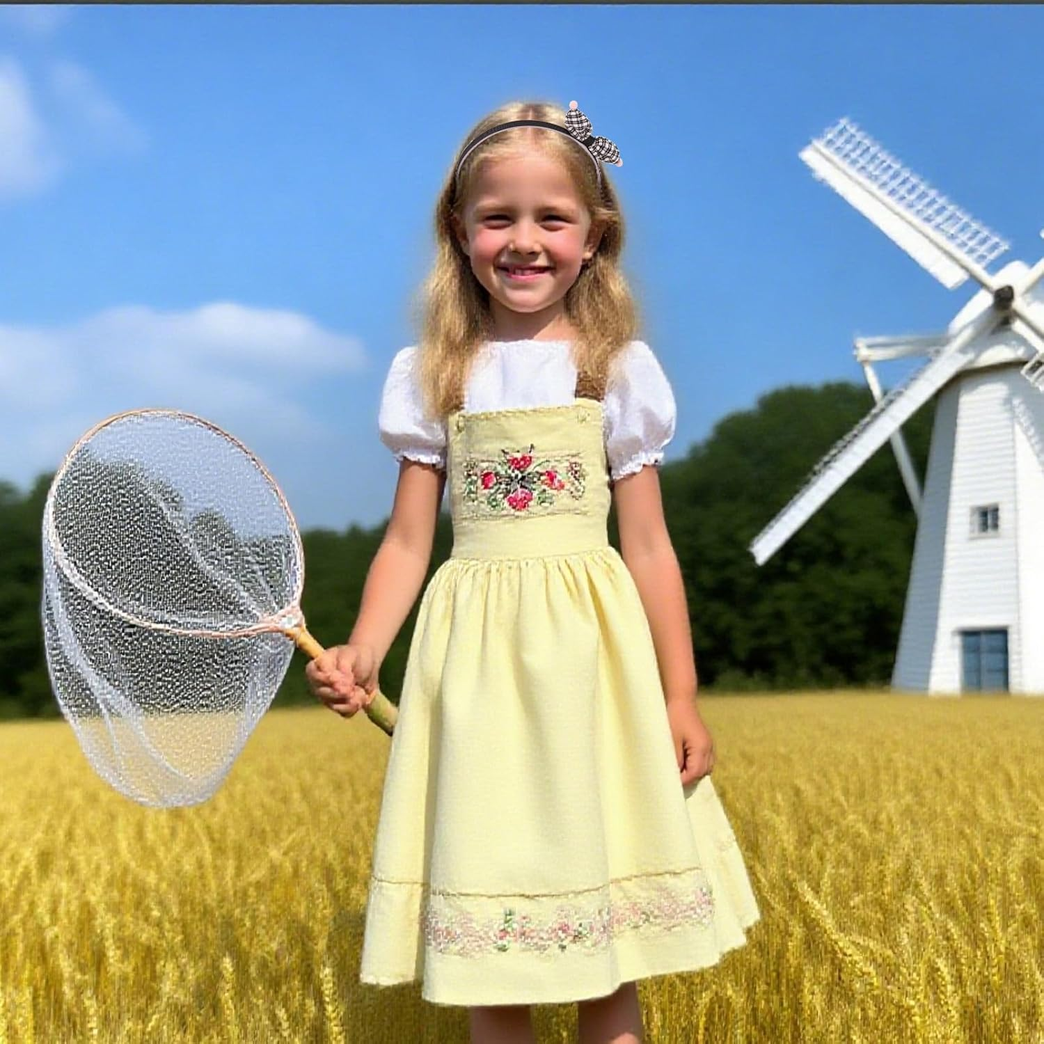 Bumlofa Pack of 5 Women'S Checked Bow Headbands, Retro Design with Teeth for Headbands, Girls, Matching Hair Accessories for Parties & Everyday Looks, Trendy Headband image number 2