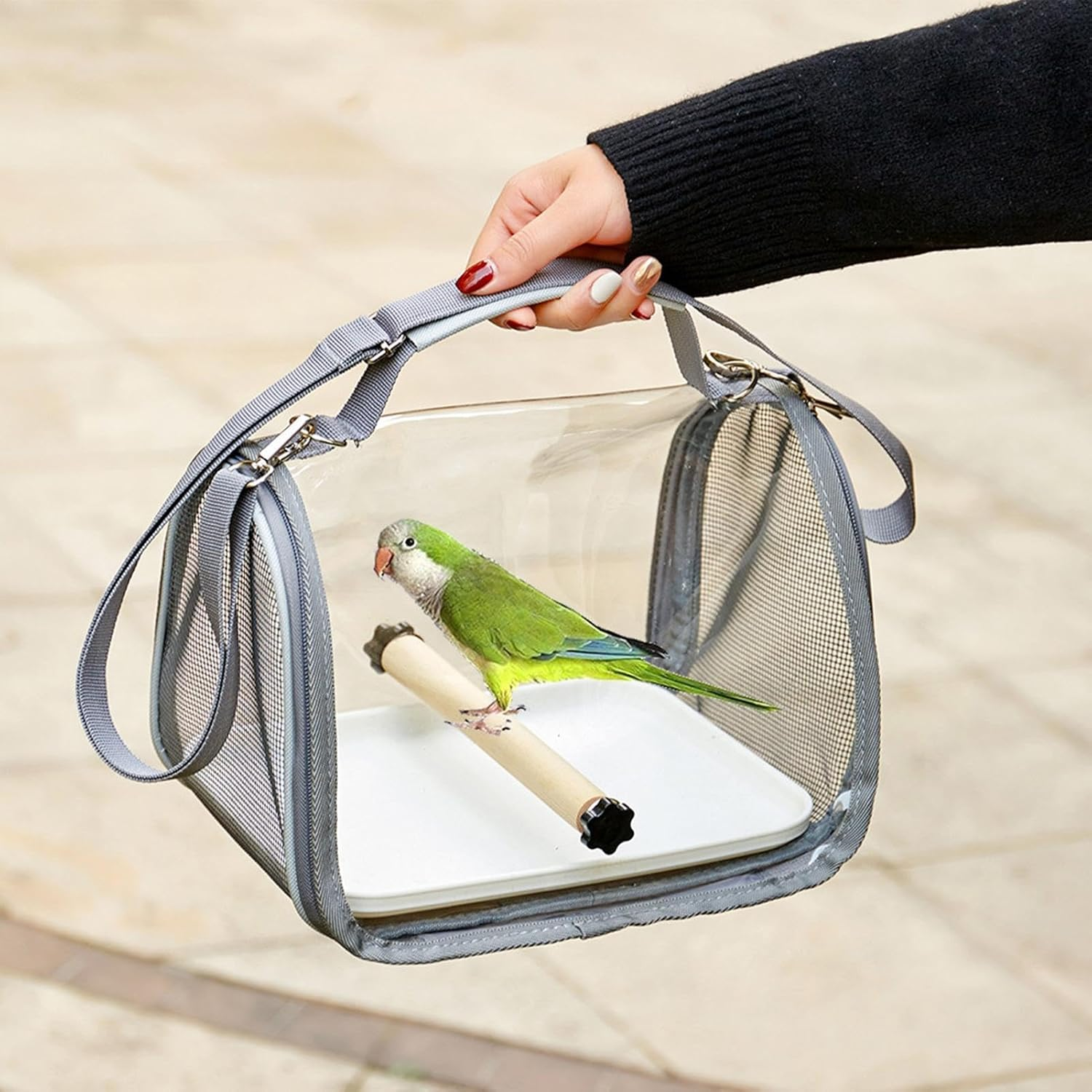 Bird Carrier Bag, Travel Cage for Bird Carriers - Outdoor Parakeet Carrier with Perch - Small Companies Carrier Cage for Parakeet, Lovebirds, Pouch