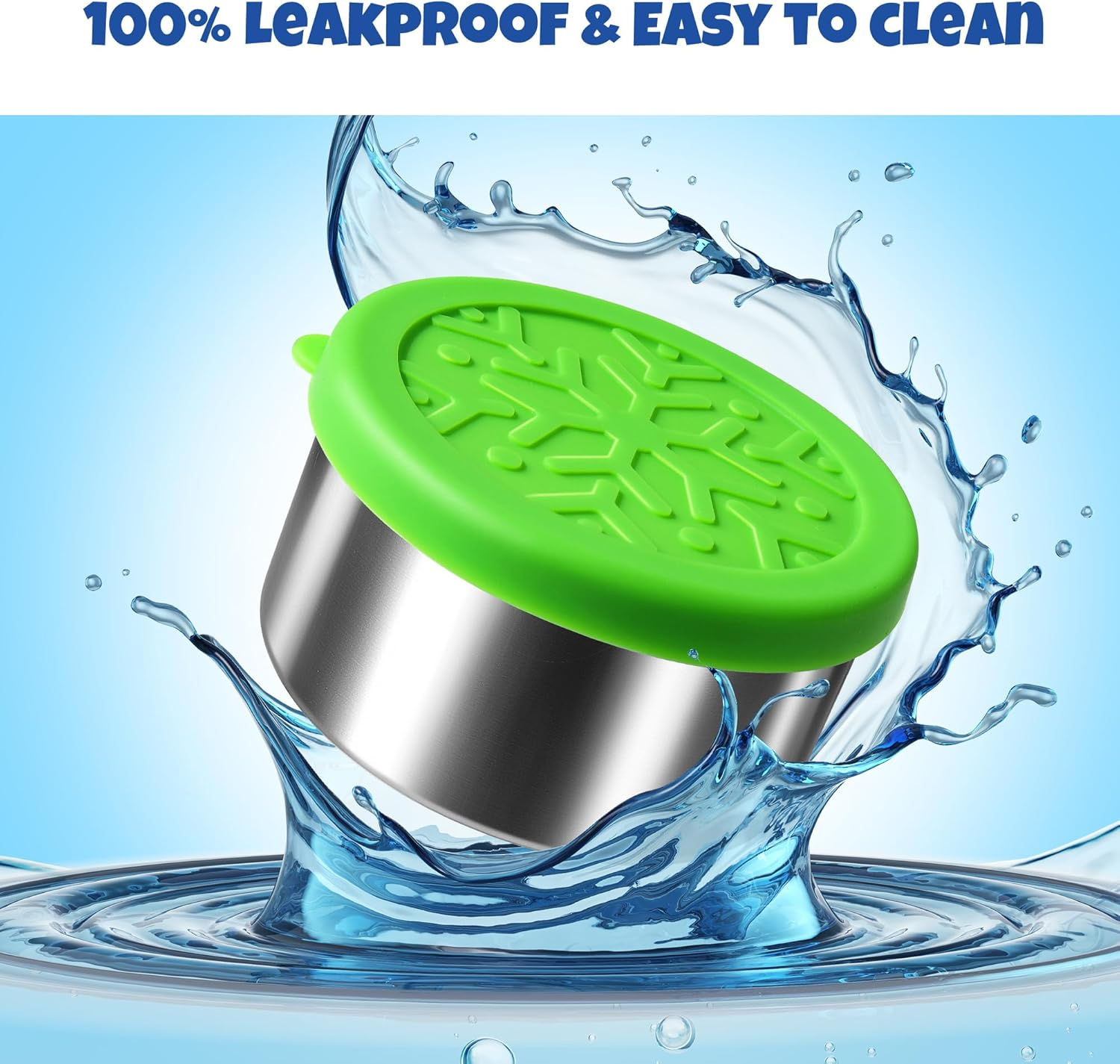 Homotte Stainless Steel Containers with Lids Small for Lunch Food/Snacks, Leak-Proof and round Stainless Steel Food Storage Containers for Back to School Kids, 3 Pack Stackable (400Ml, 220Ml, 100Ml) image number 4