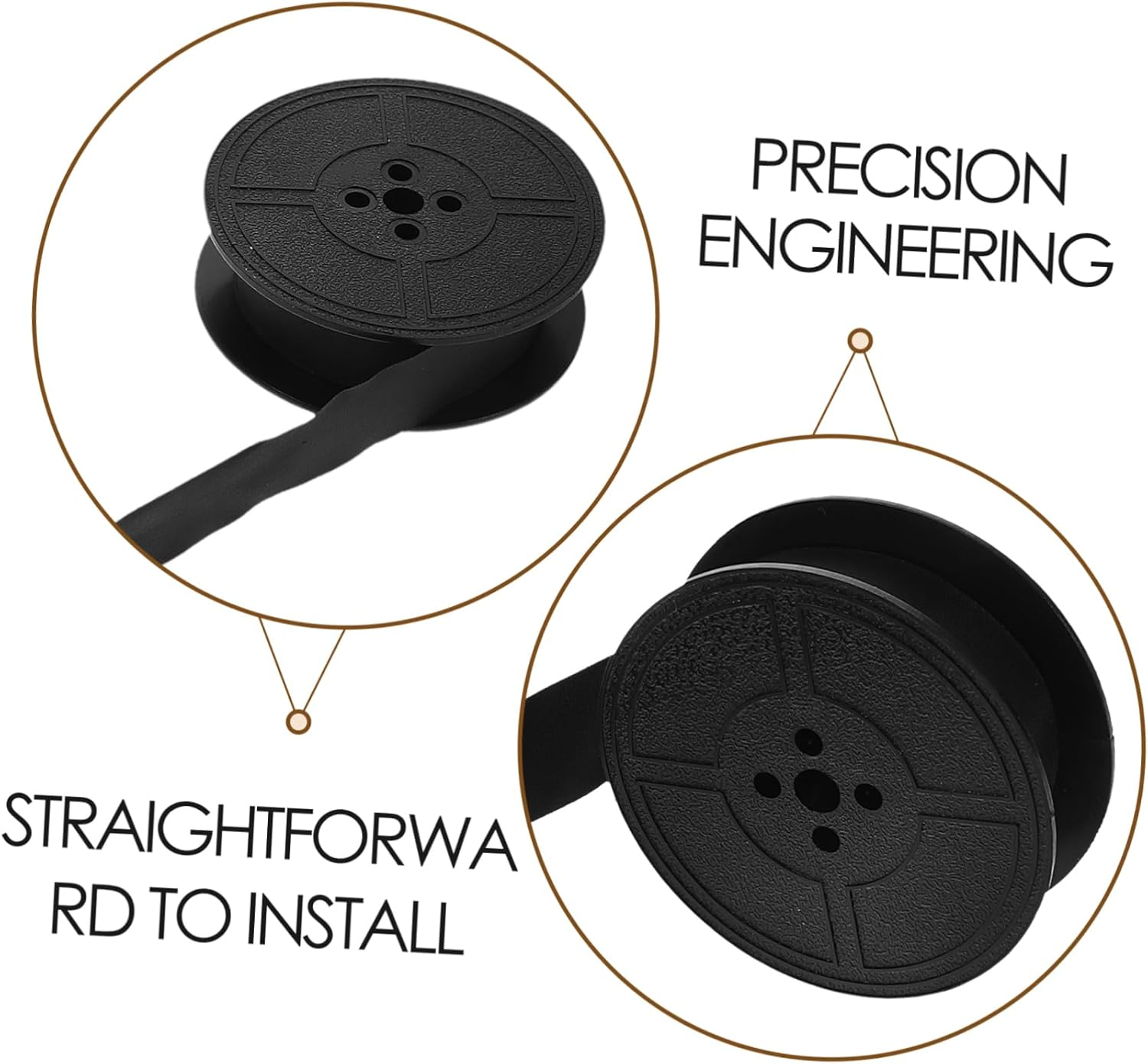 OSALADI 8Pcs Universal Ribbon,Ribbon Vintage Typewriter,Twin Spool Twin Spool Replacement for Most Typewriter(Black) image number 5