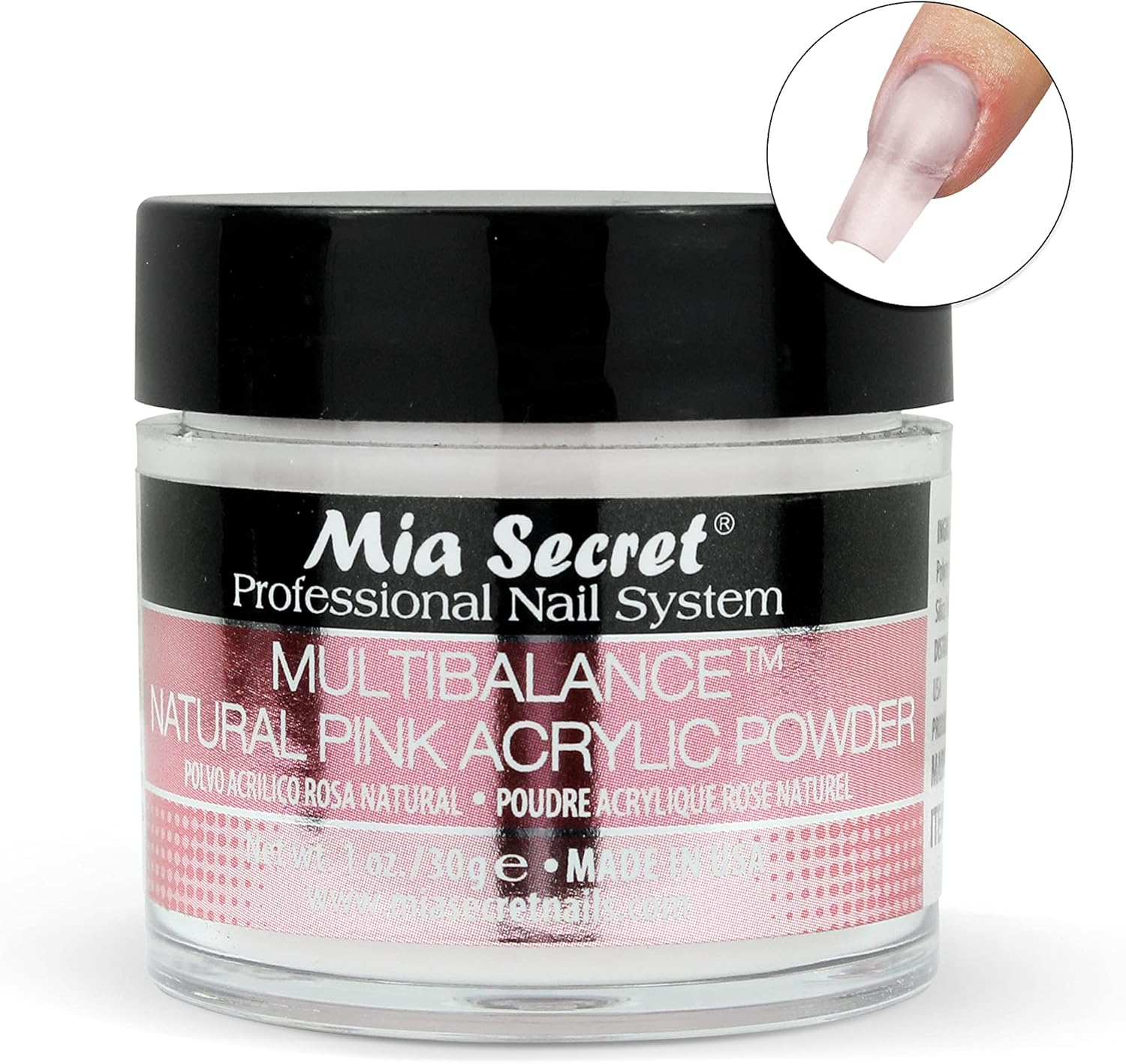 Mia Secret Multibalance Natural Pink Acrylic Nail Powder 1Oz image number 6