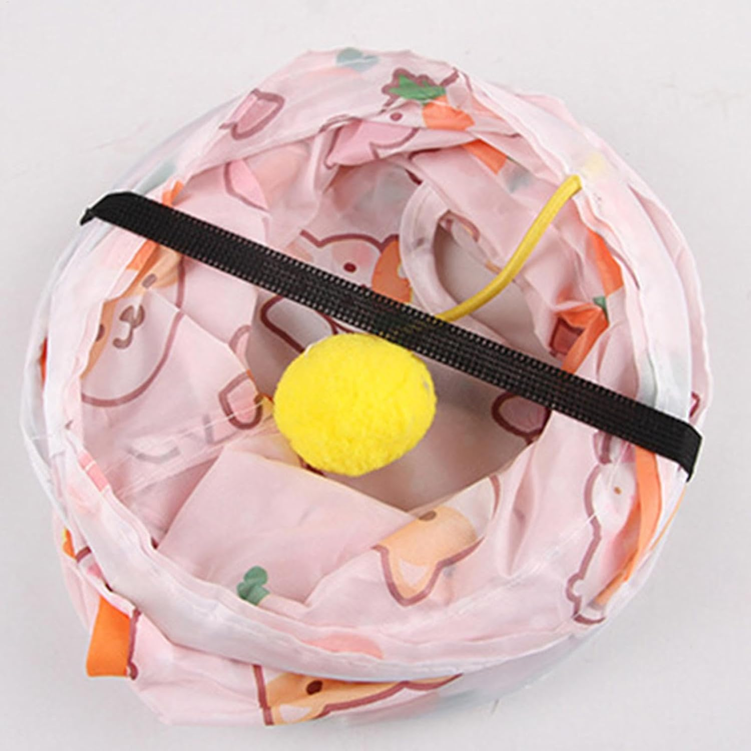 Small Animal Tunnel,Small Pet Exercise Tubes | Foldable Tunnels Cartoon Bunny Hiding Tube Activity Toy for Dwarf Rabbits, Hamster, Kitten - A image number 6