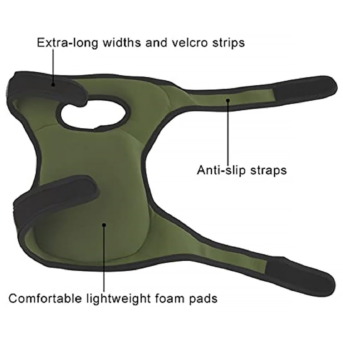 Adjustable Garden Knee Pads with Extra Thick Memory Foam - Comfortable, Non-Slip Gardening Kneepads for Outdoor Work, Home Improvement, and Knee Protection image number 4