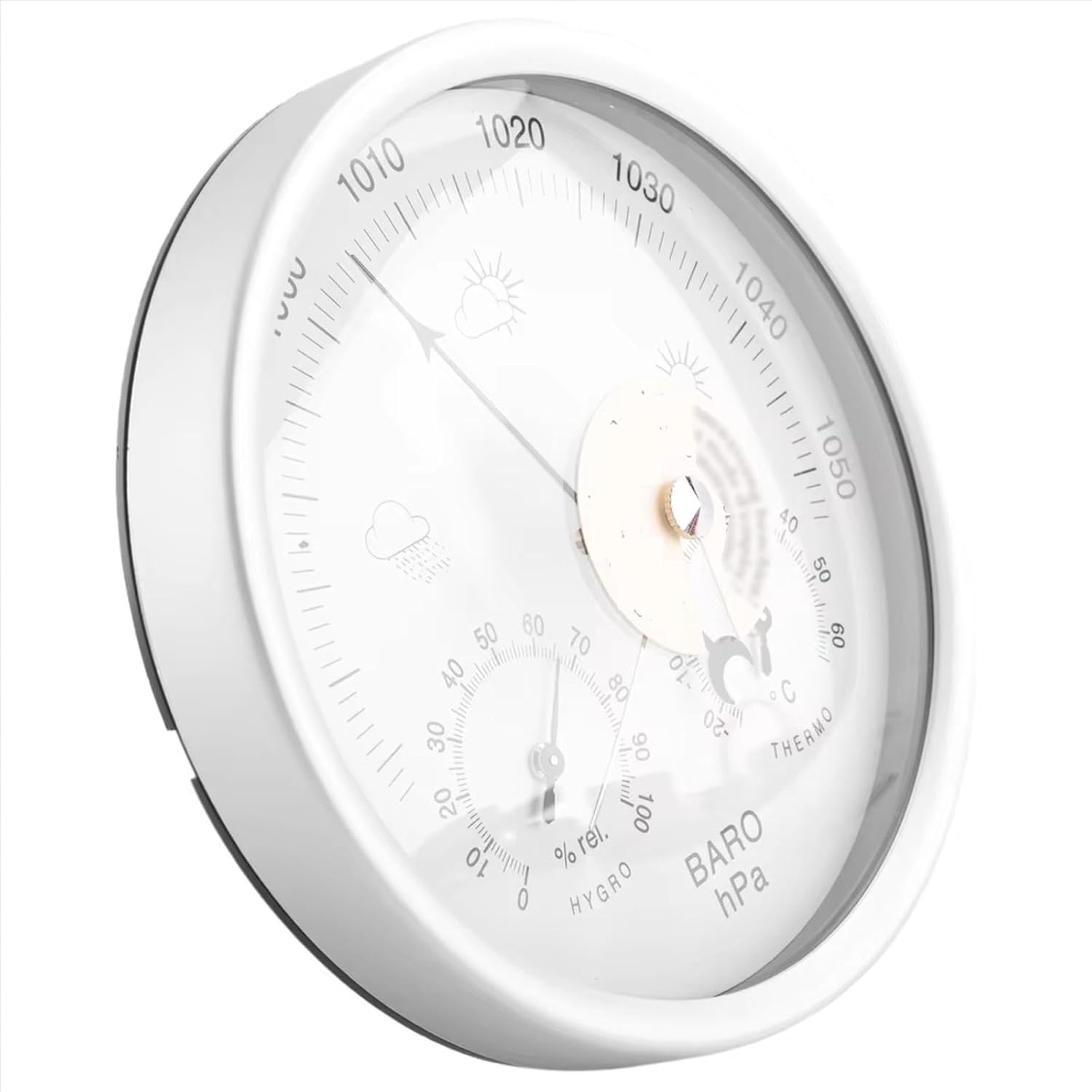 5.2 in Analog Weather Station - Barometer Thermometer Hygrometer, 3 in 1 Dial Type for Home Wall, Car, Terrace, Office, Living Room image number 3