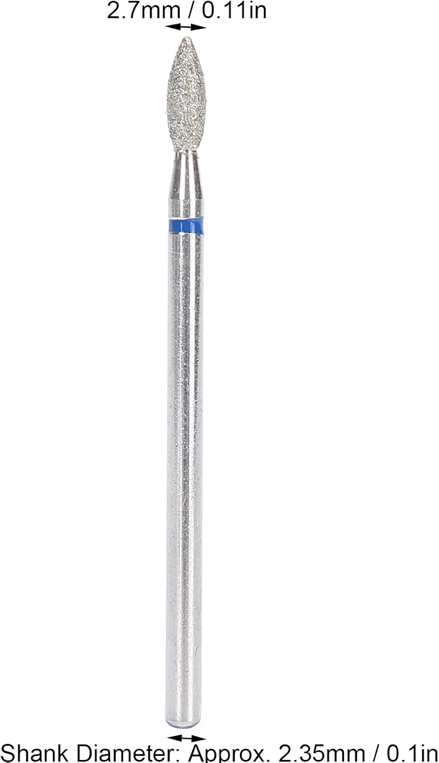 50Pcs Nail Drill Bits for Acrylic Nails, Tungsten Carbide Nail Drill Bits, Nail Polishing Grind Head Replacement Accessory Manicure Tool(M-2.7Mm) image number 4