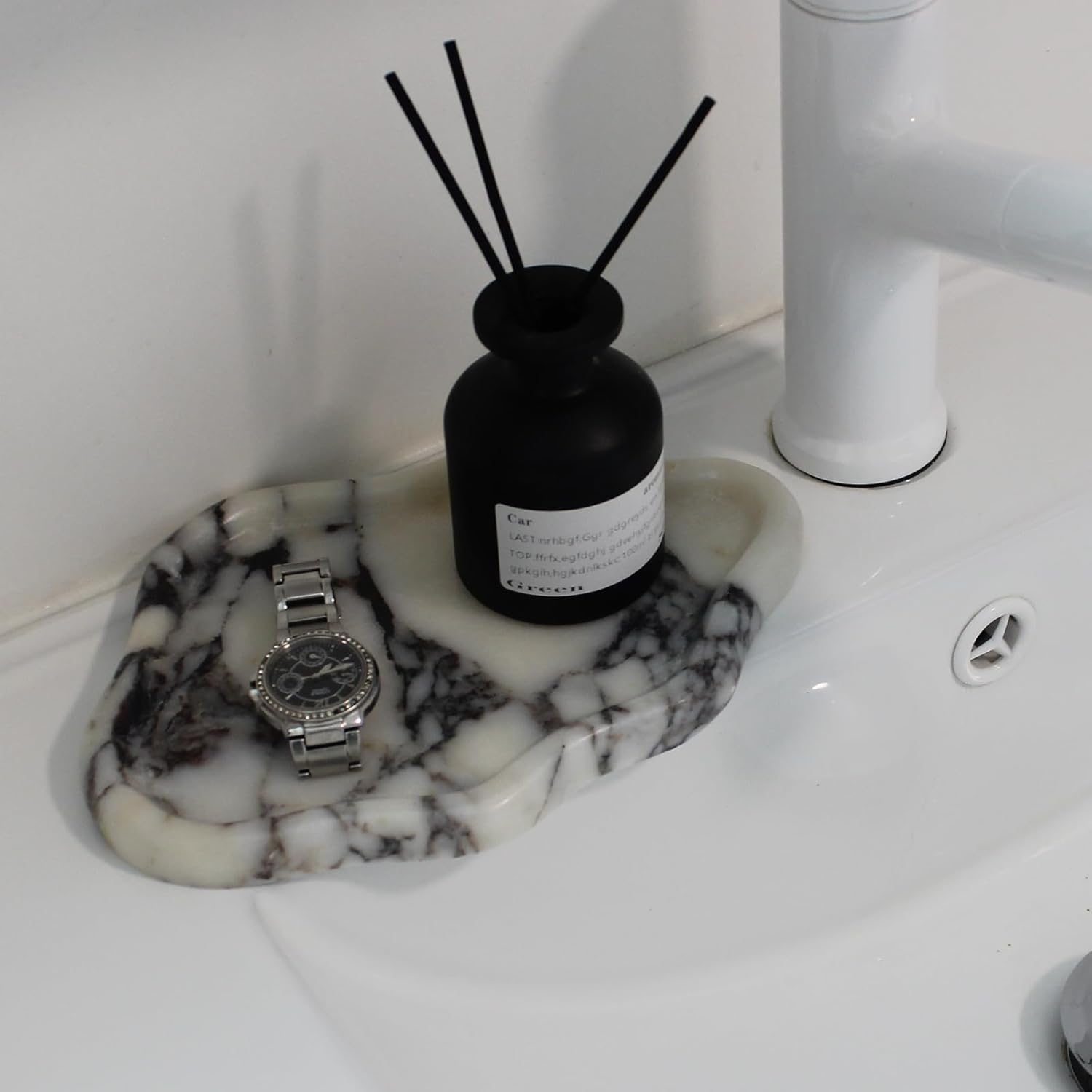 Natural Calacatta Viola Marble Tray Cloud Shape, Jewelry Dish Trinket Dish for Women Gift Home D&eacute;cor - Calacatta Viola image number 6