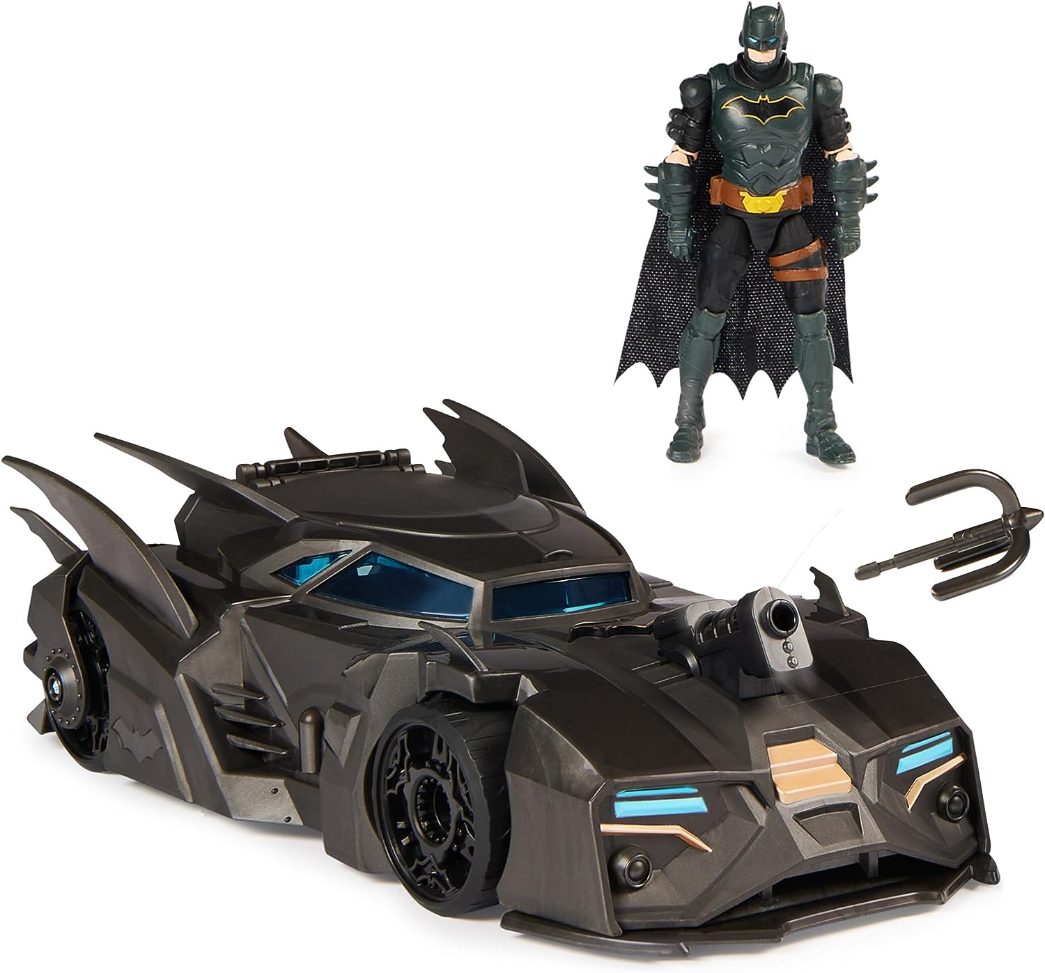 DC Comics, Crusader Batmobile Playset with Exclusive 4-Inch Batman Figure, 3 Super-Villain Paper Figures, Kids Toys for Boys and Girls Ages 4+ image number 1