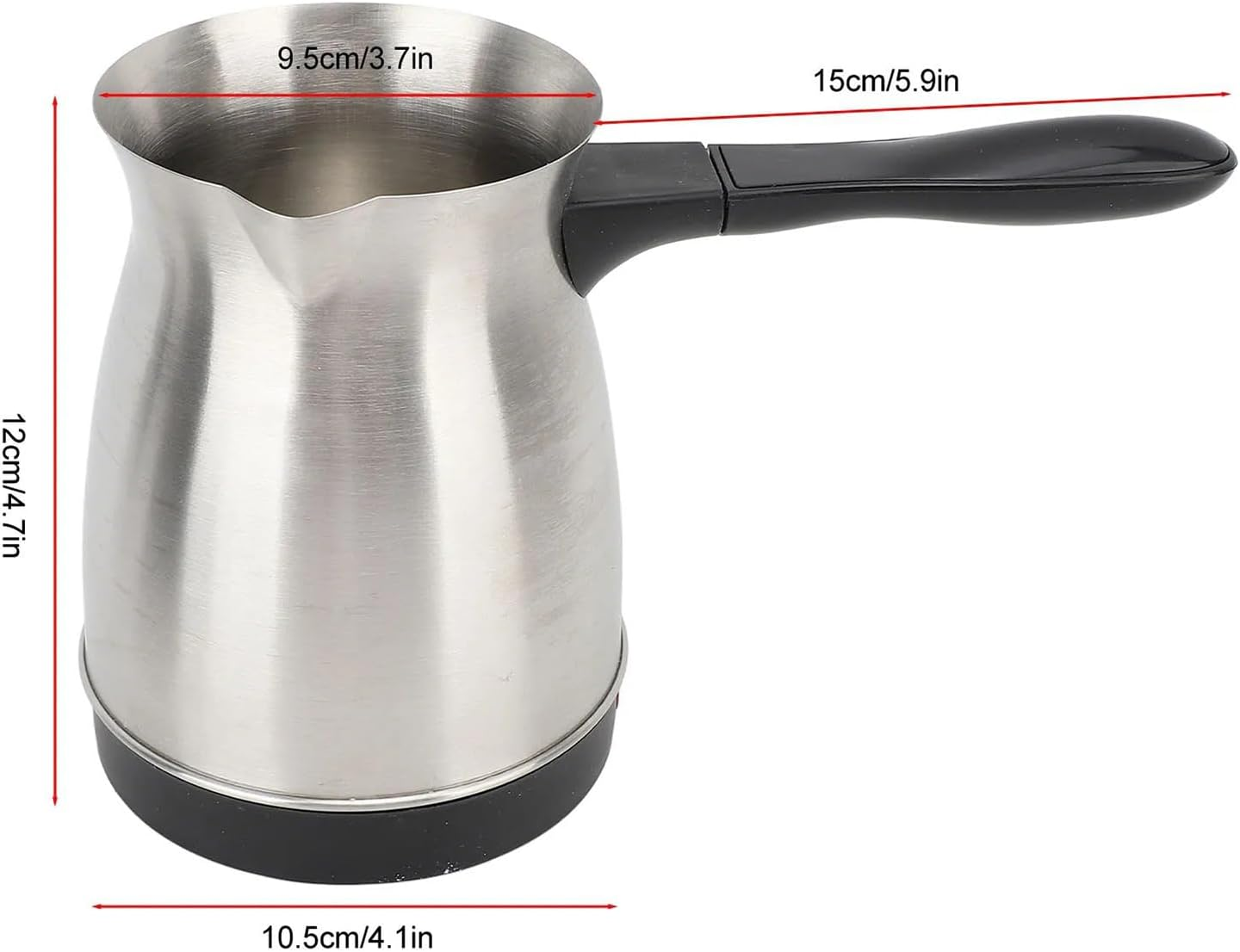 Grcfumo Coffee Maker, Electric Turkish Machine with 600Ml/20Oz Coffee Pot Multifunctional Espresso Maker Tea Milk Pot 600W Stainless Steel Heating Coffee Pot with Dual Protection E image number 6