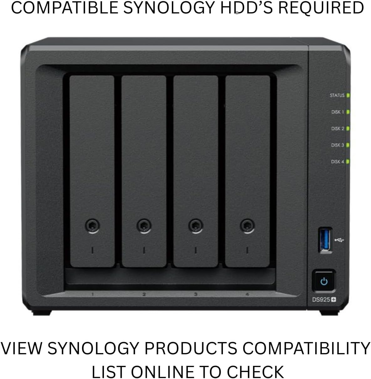 Synology Diskstation DS925+ 4-Bay 3.5" Diskless, AMD Quad Core CPU, 4GB RAM, 2X 2.5Gbe, 2 X USB3.2, 1 X Expansion Port image number 6