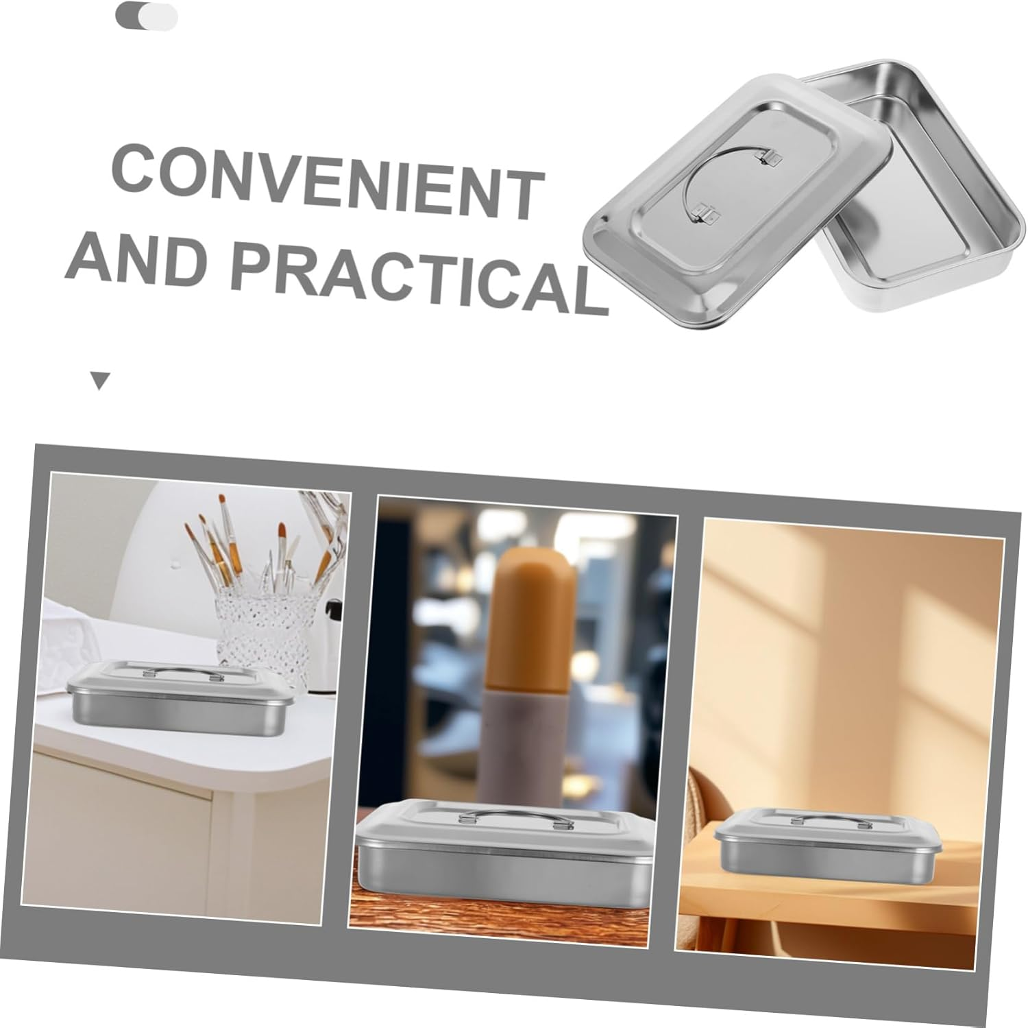 FOYTOKI Professional Box Silver High -Resistant Easy Cleaning No Leakage Lightweight Portable for Piercing image number 5