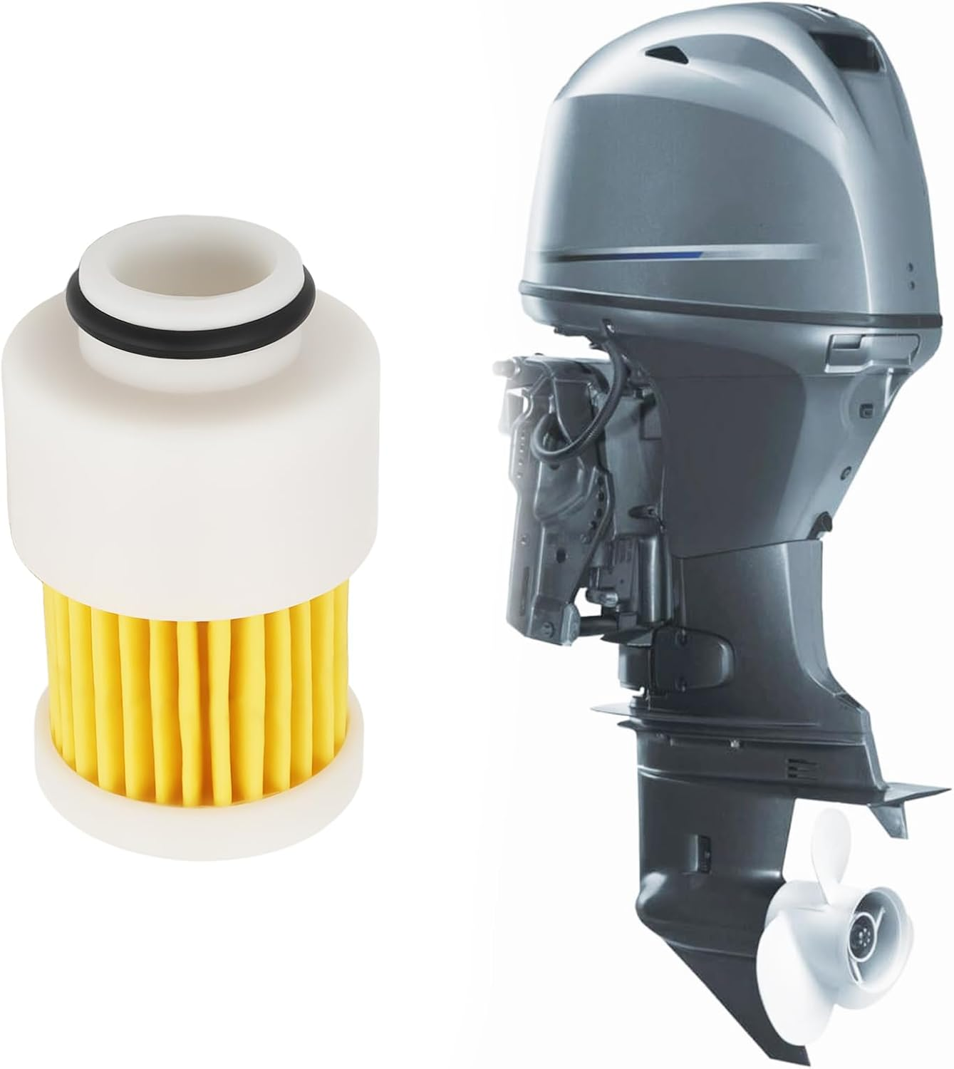 Briny River 2PCS Outboard Marine Fuel Filter 68V-24563-00 Compatible with Yamaha Outboard Marine 50HP T50 F50 60HP F60 T60 75HP image number 1