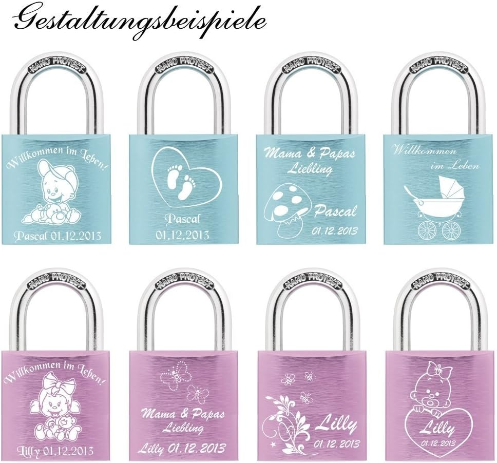 Abus Lock Baby 645TI / 30, Pink, 26356