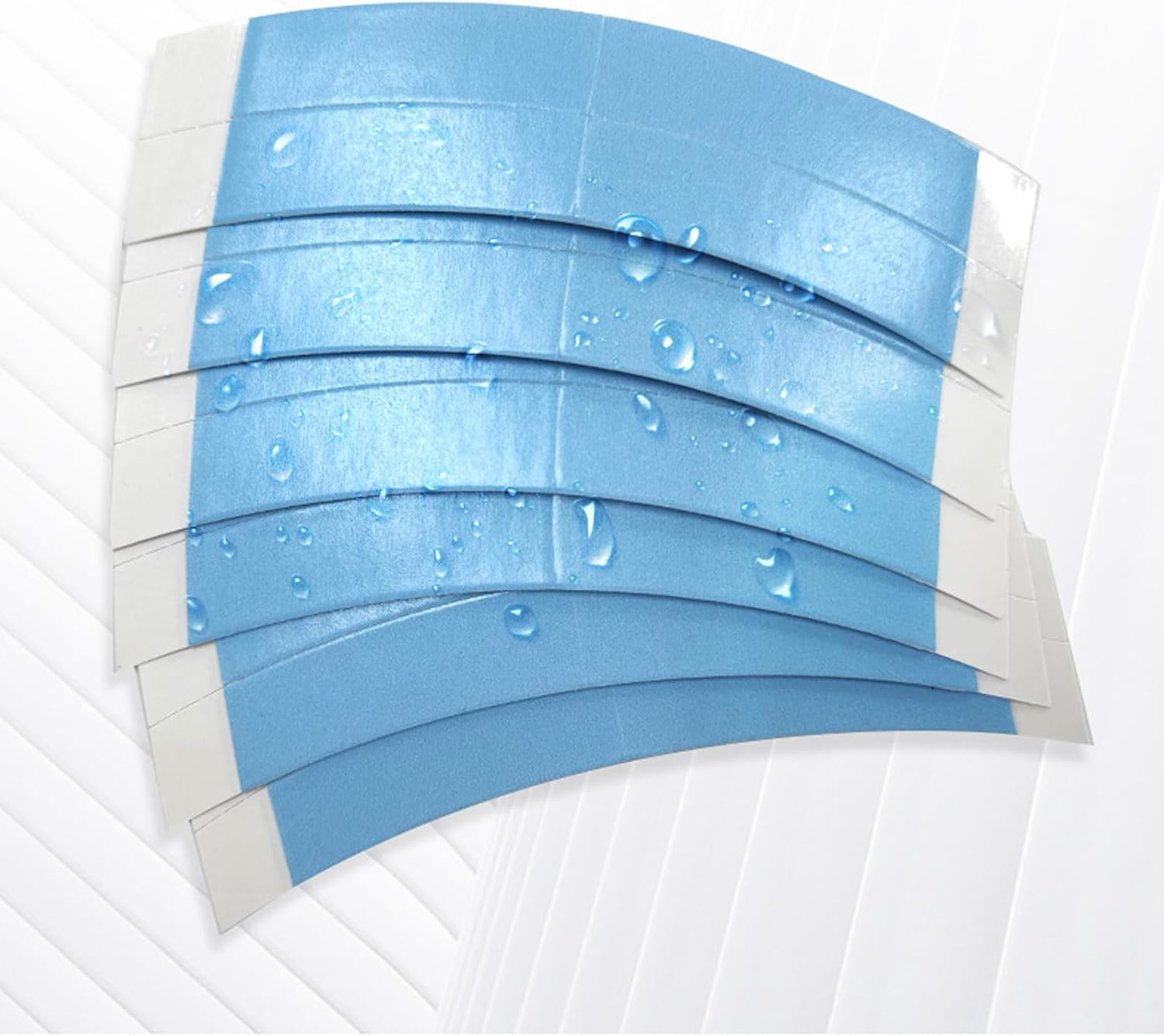 REGODI 144 PCS Wig Tapes for Lace Wigs, Invisible Waterproof Double Side Tape Strong Adhesive Toupee Strips (Blue) image number 4