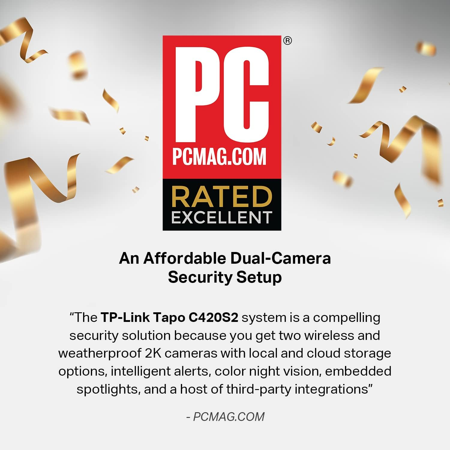 Tp-Link Tapo C420S1, Outdoor Security Wi-Fi Camera with 180-Day Battery, 2K QHD Quality and Wire-Free Installation, Two-Way Audio, Compatible with Alexa image number 6