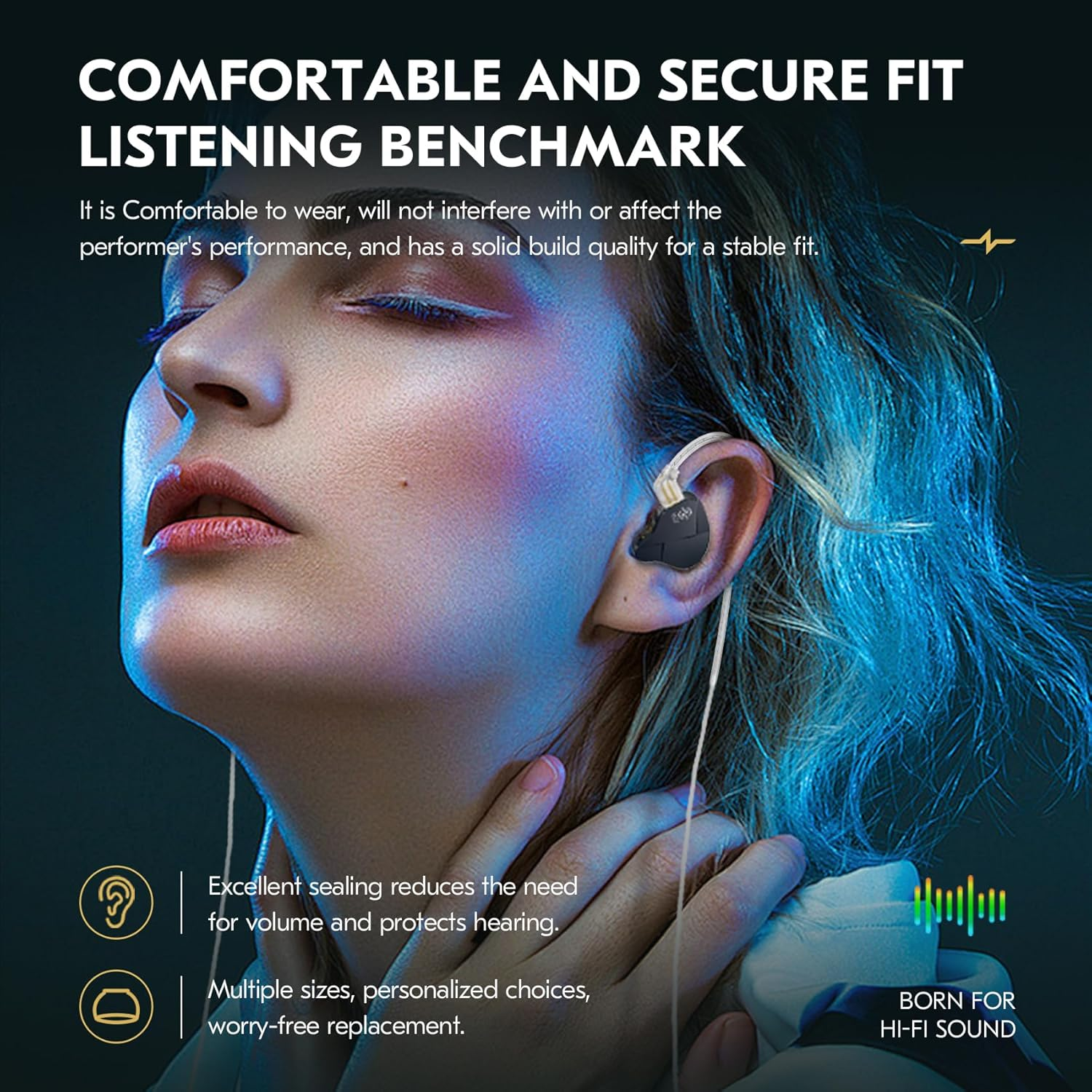 Yinyoo CCZ MC01 Soul Gaming In-Ear Headphones, High Performance PET Membrane IEM Headphone with Microphone, 10 Mm Magnetic Dynamic Driver, Wired In-Ear Earphones, Ideal for Music and Gaming