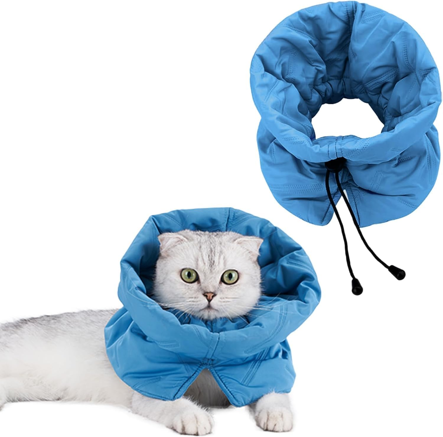 Cat Recovery Collar,Soft Adjustable Cone Alternative, Lightweight & Waterproof Post-Surgery Collar for Cats & Dogs, Prevents Licking Wounds for Safe Skin Protection (Pink, S) image number 2