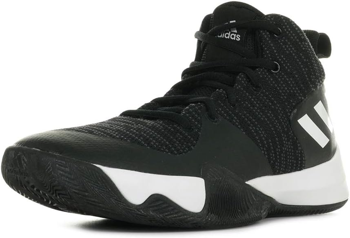Adidas Mens Explosive Flash Black/Carbon/White Basketball Shoes 8.5 Black/Carbon/White Sneaker