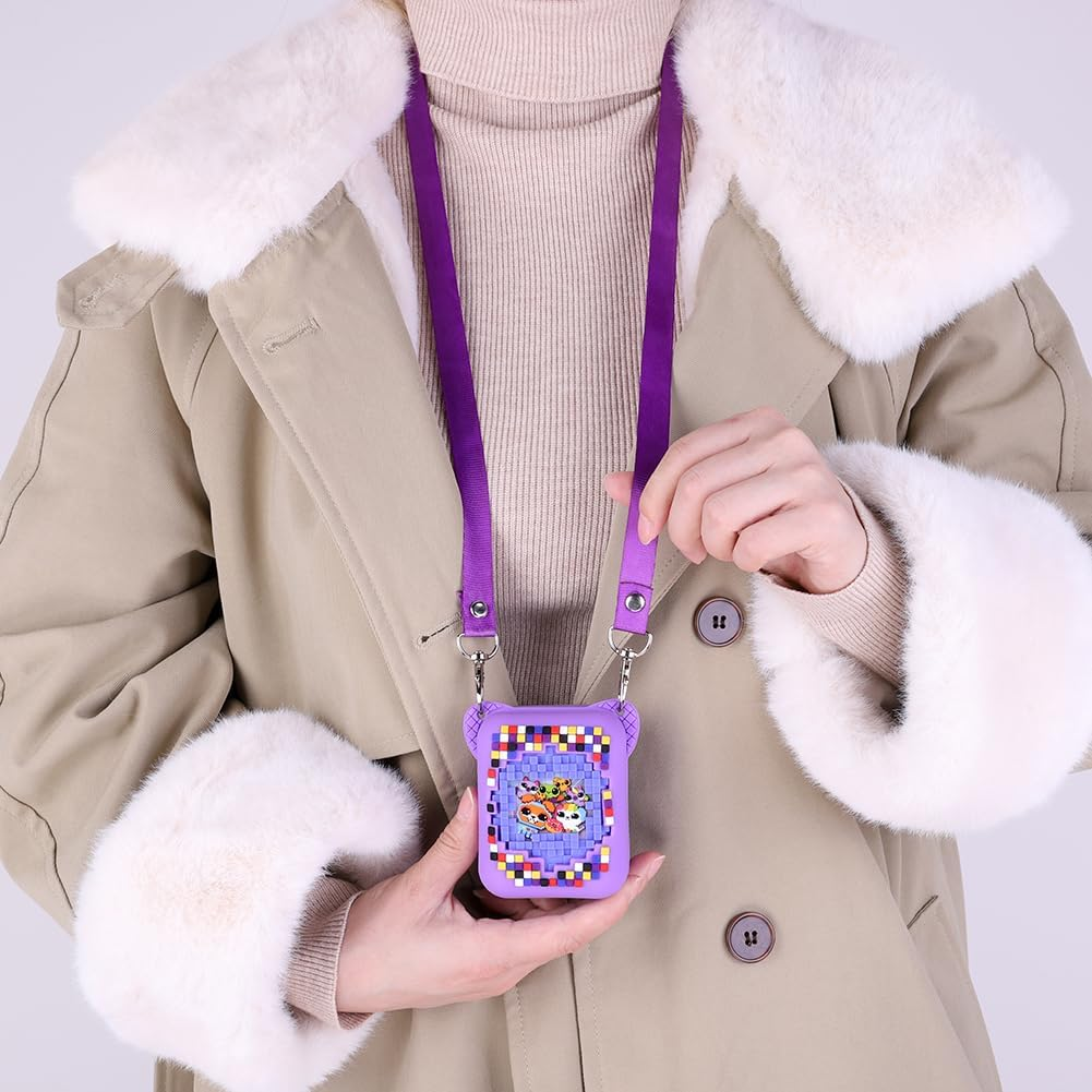 Protective Silicone Case for Bitzee Digital Pet Interactive Virtual Toy, Protective Sleeve Holder Skin Washable with Lanyard for Bitzee Interactive Toy Digital Pet and Accessories image number 2